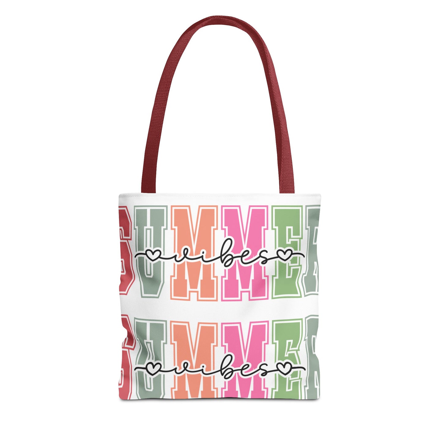 Colorful Summer Vibes Tote Bag, Beach Bag, Shopping Tote, Eco-Friendly Carryall, Vacation Essentials