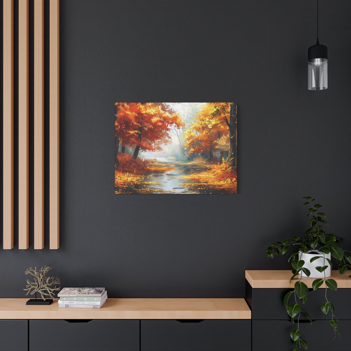 Autumn Serenity Canvas Print, Fall Decor, Home Wall Art, Nature Artwork, Gift for Nature Lovers, Cozy Decorating
