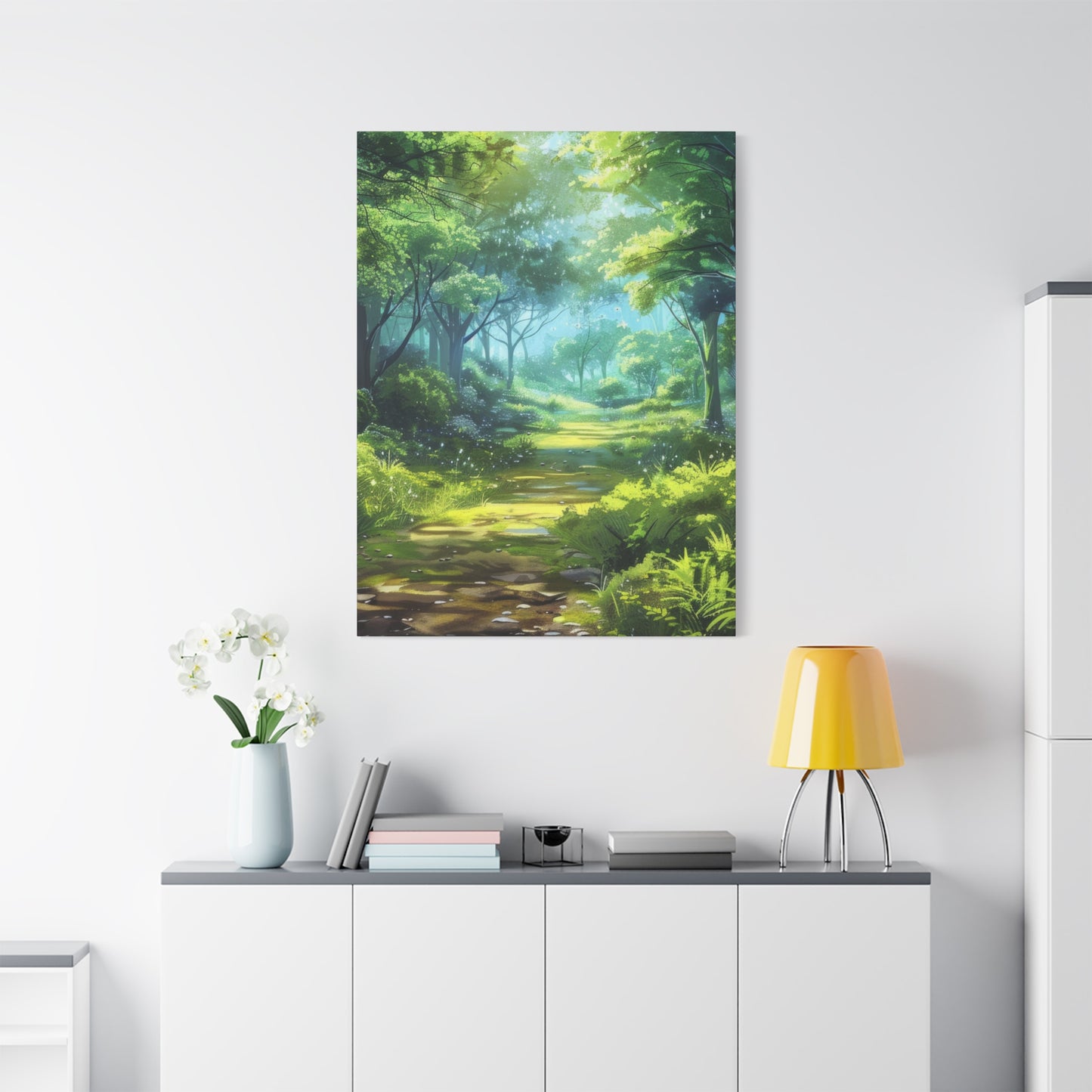 Serene Forest Canvas Print, Nature Wall Art, Home Decor, Gift for Nature Lovers, Eco-Friendly Artwork, Meditation Decoration