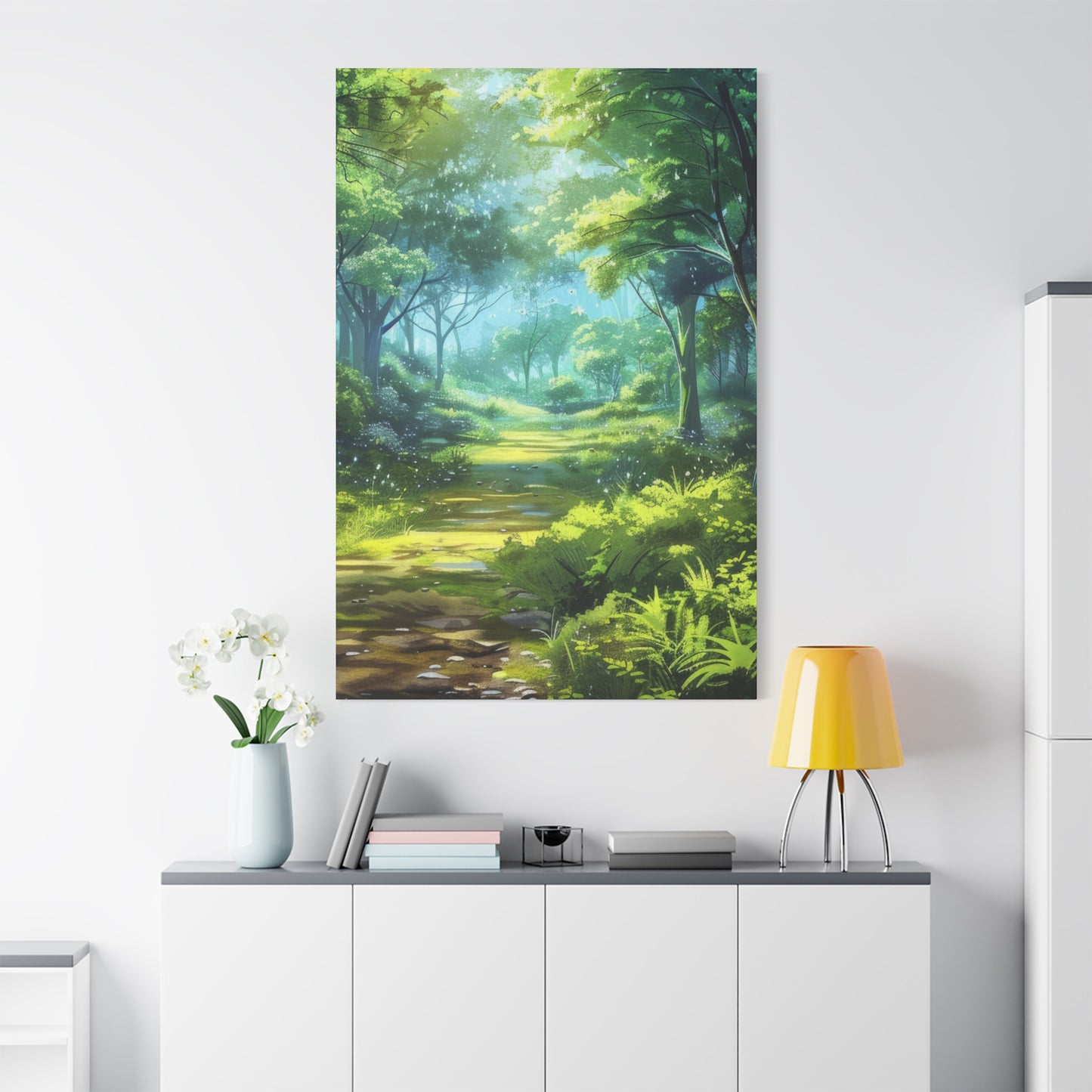 Serene Forest Canvas Print, Nature Wall Art, Home Decor, Gift for Nature Lovers, Eco-Friendly Artwork, Meditation Decoration