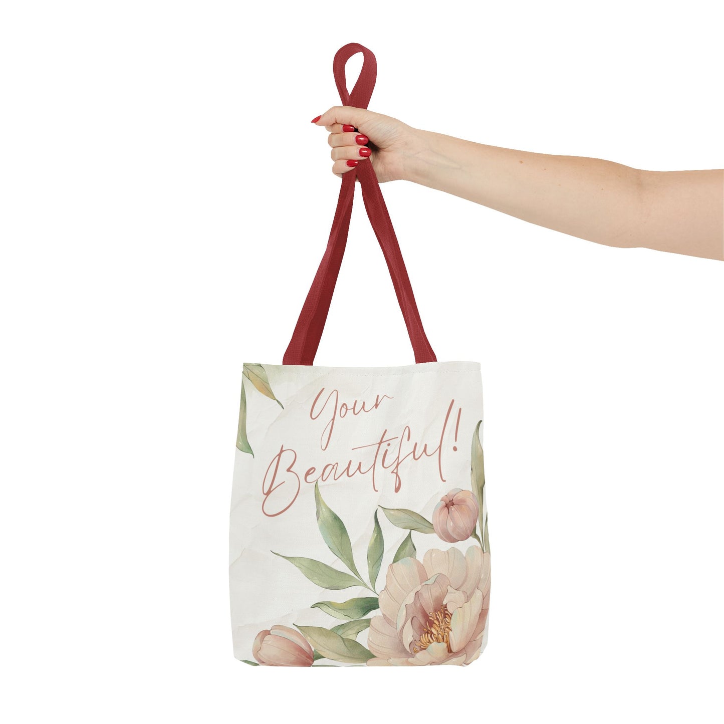 Your Beautiful Floral Tote Bag, Inspirational Tote, Eco-Friendly Tote, Gift for Mom, Fashionable Grocery Bag