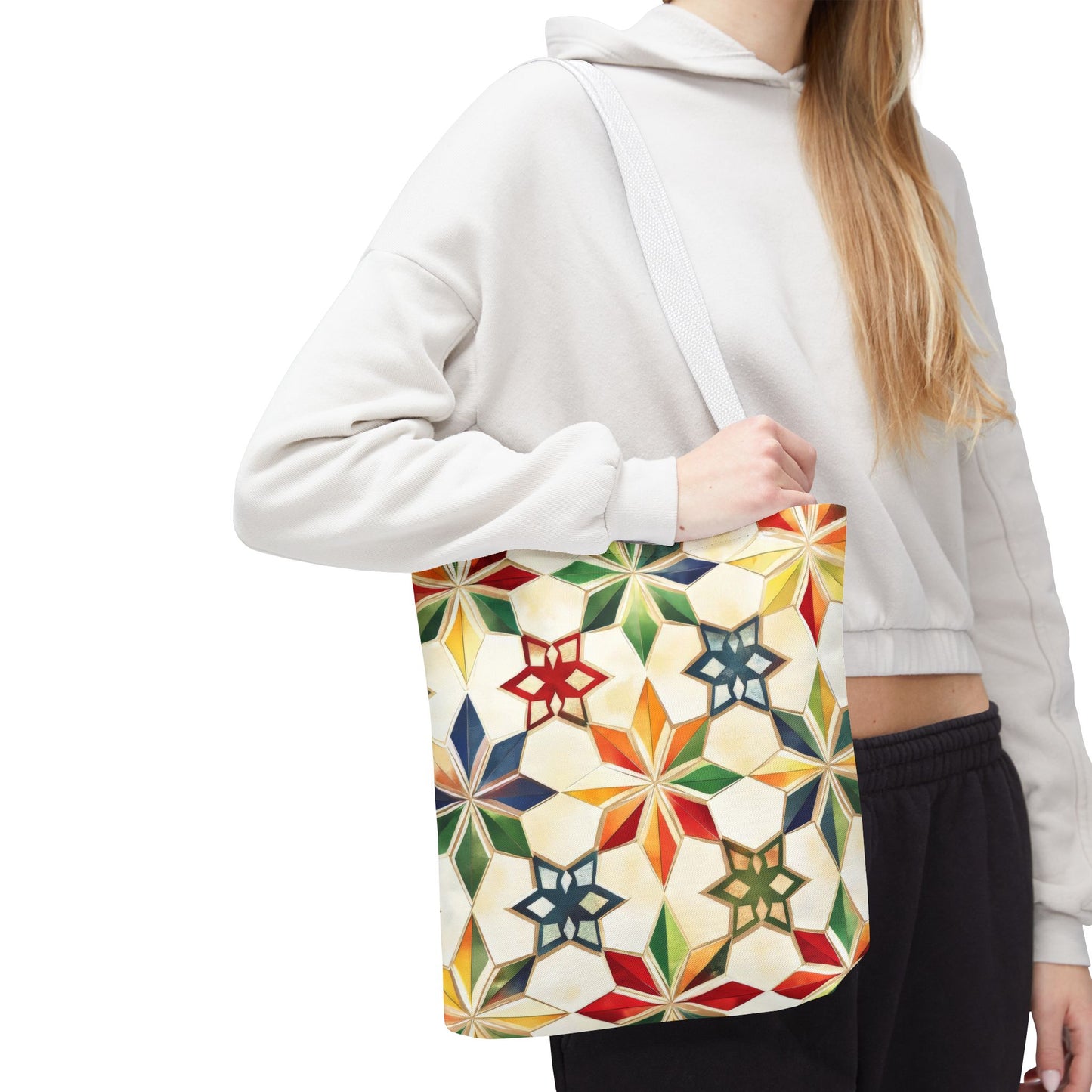 Colorful Geometric Tote Bag - Versatile Shopping Bag, Beach Tote, Gym Bag, Eco-Friendly Gift, Travel Companion