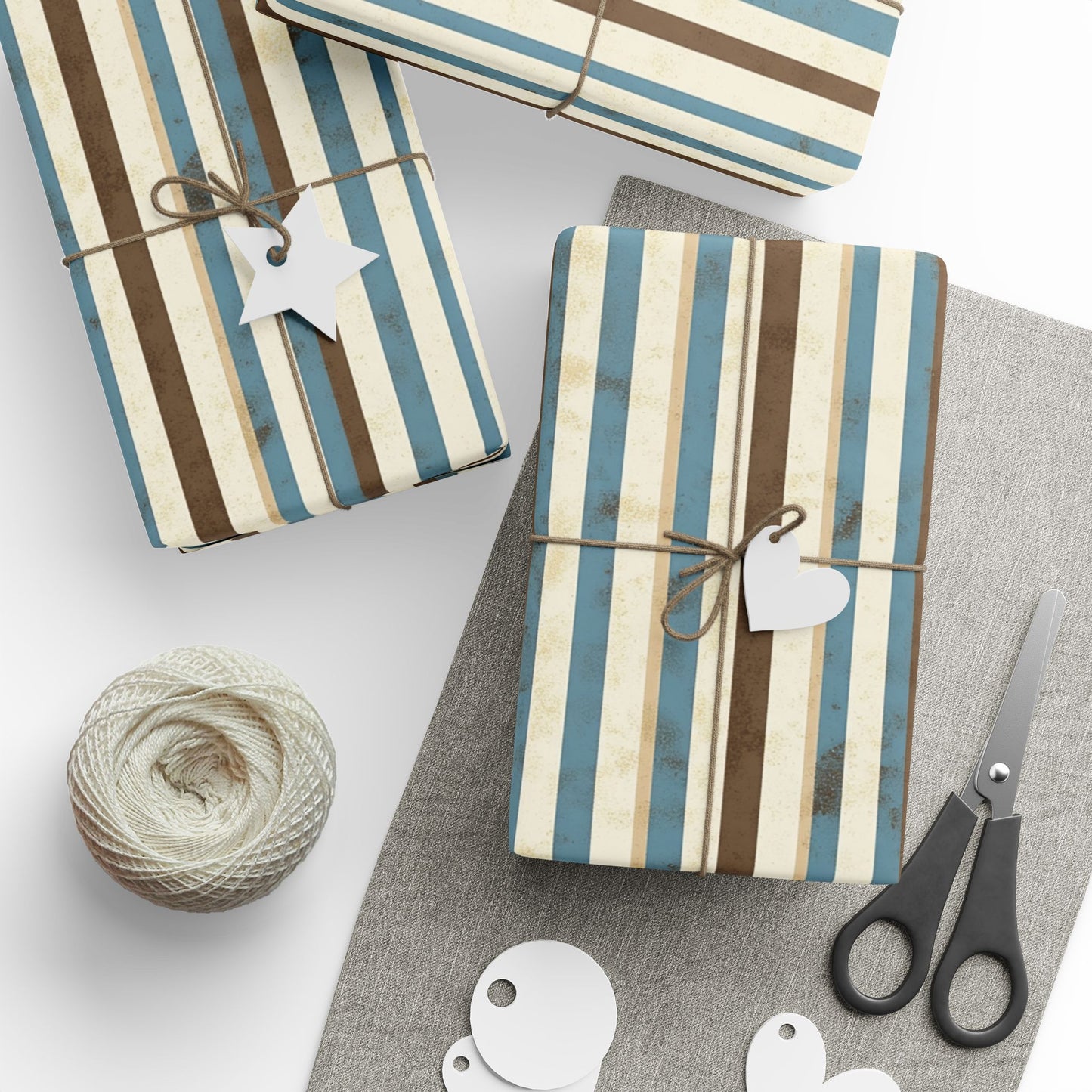 Elegant Striped Wrapping Paper, Gift Wrap for Birthdays, Holidays, Special Occasions, Eco-Friendly Gift Packaging