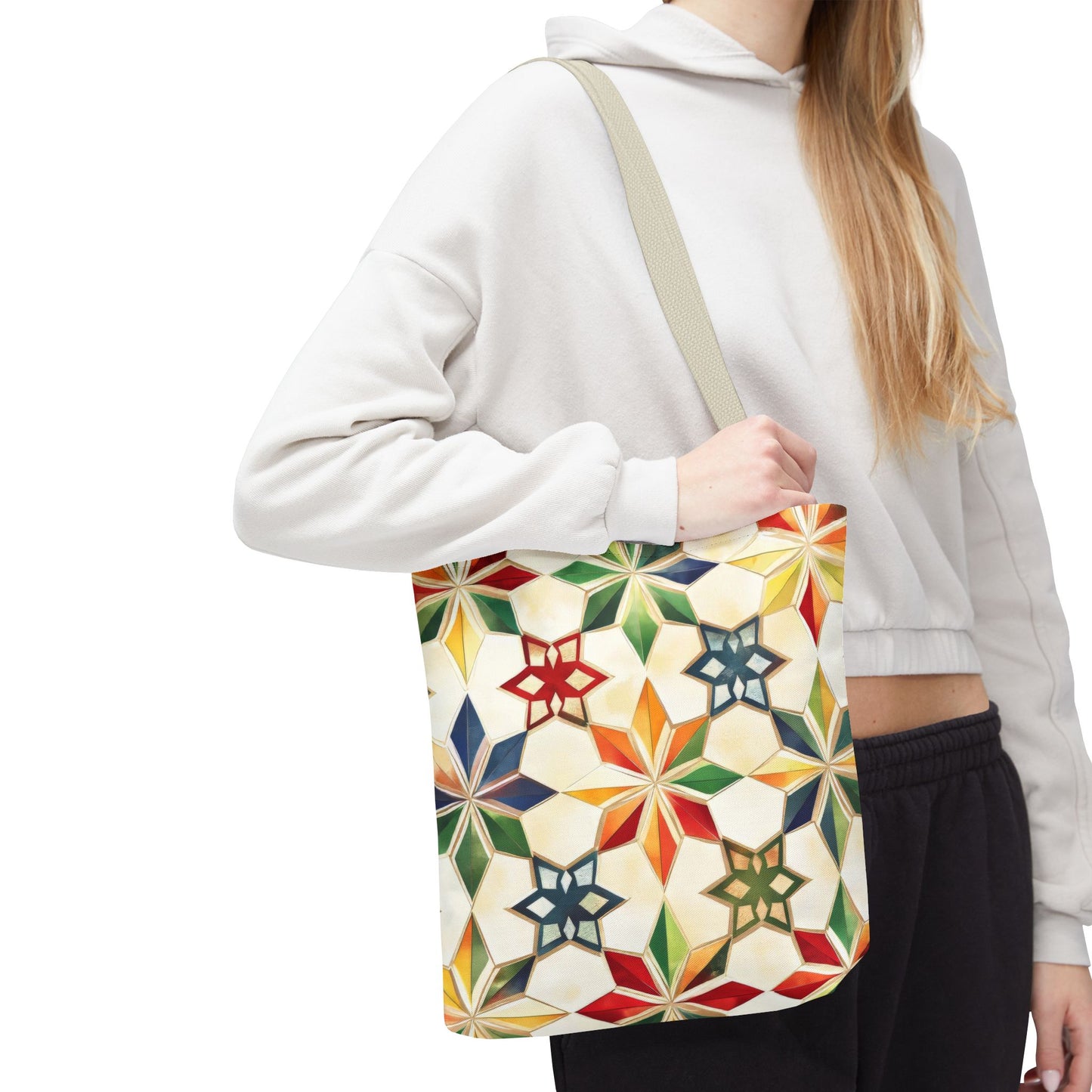 Colorful Geometric Tote Bag - Versatile Shopping Bag, Beach Tote, Gym Bag, Eco-Friendly Gift, Travel Companion