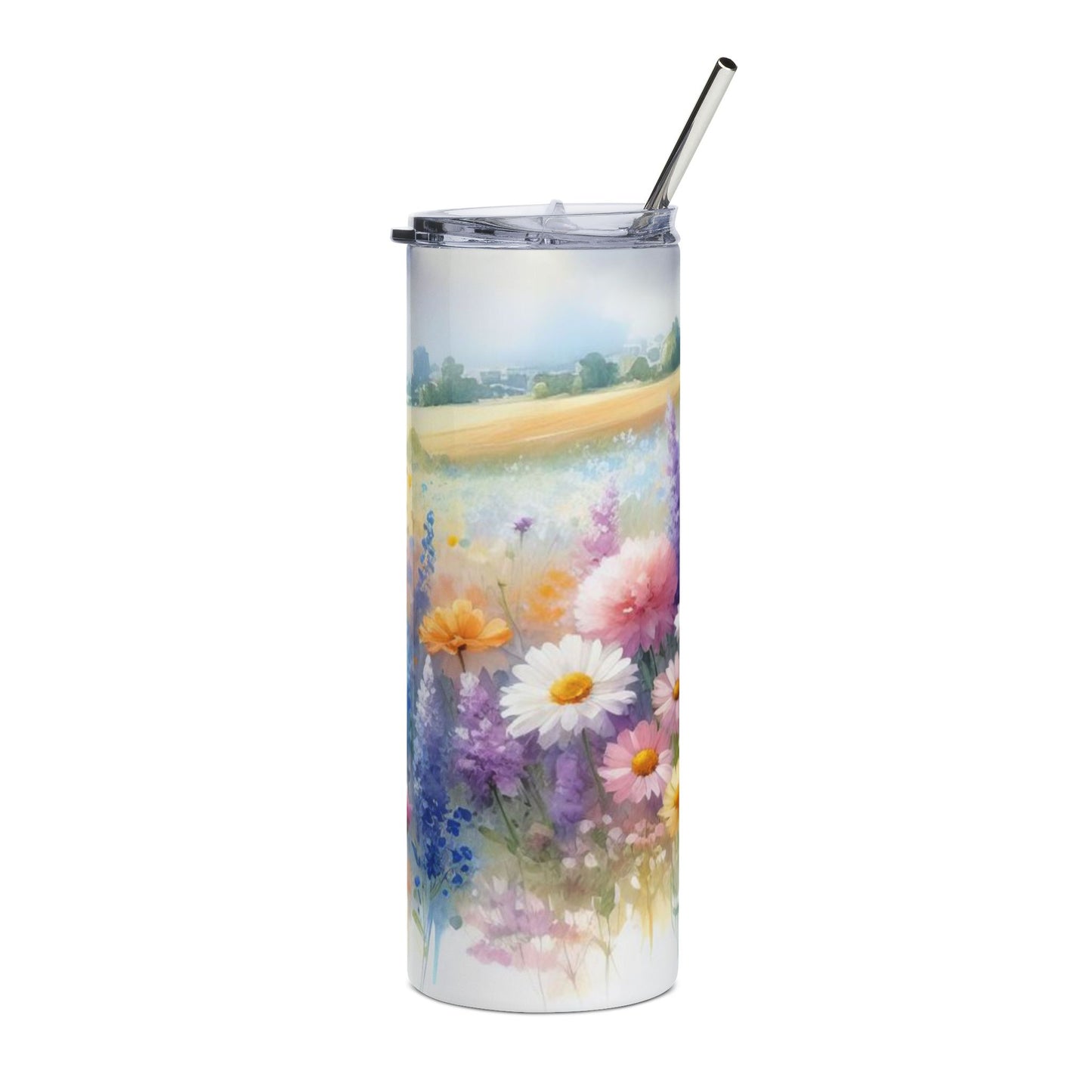 Floral Stainless Steel Tumbler - 20oz, Insulated Drinkware, Travel Mug, Gift for Her, Summer Vibe, Eco-Friendly Beverage Container