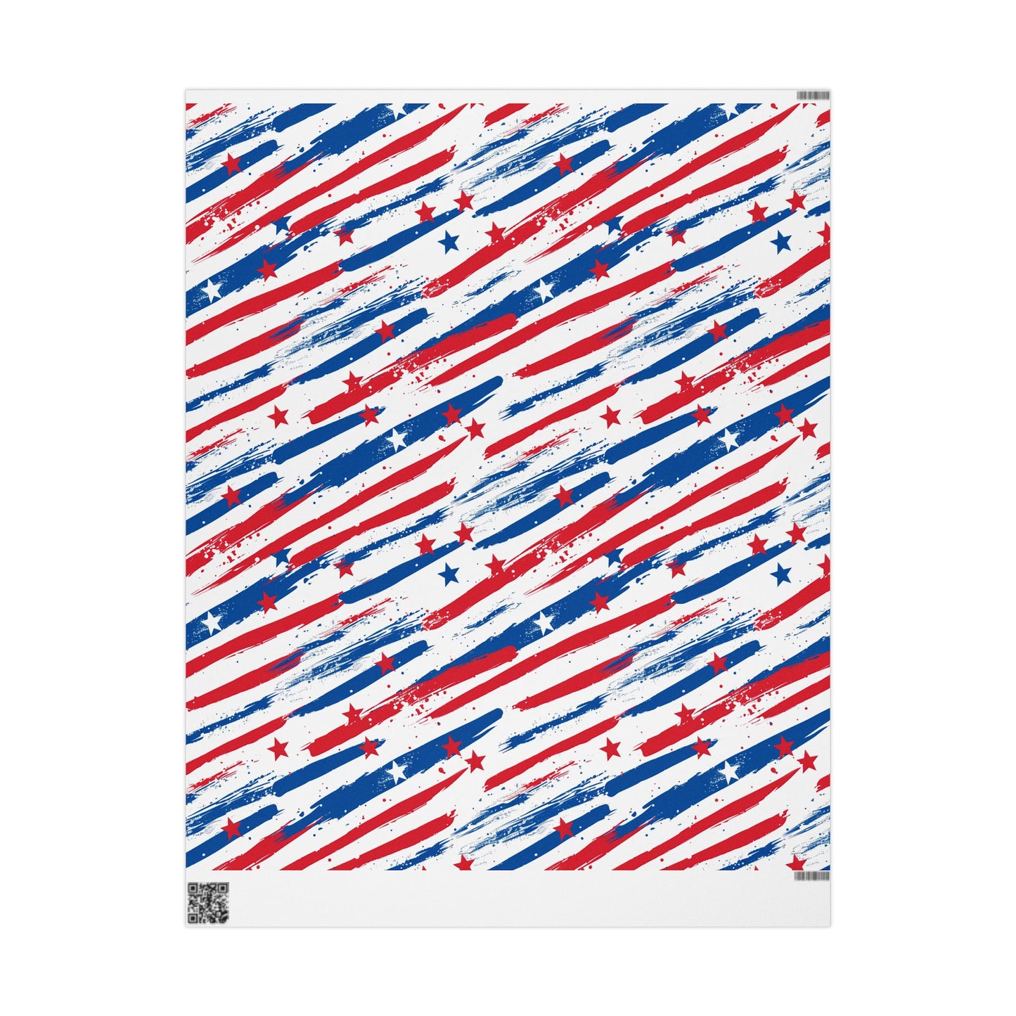 Patriotic Wrapping Paper - Celebratory Gift Wrap for Independence Day, Memorial Day, Veterans Day, Party Supplies, USA Decor