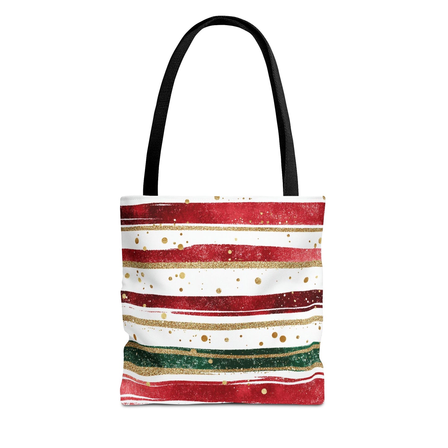 Festive Striped Tote Bag | Holiday Shopper, Gift Bag, Eco-Friendly Bag, Christmas Decor, Everyday Use