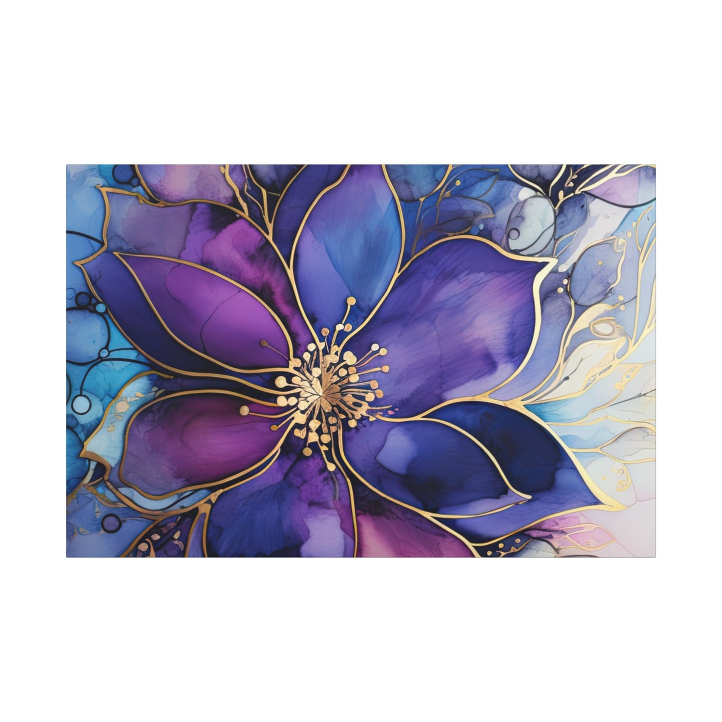 Vibrant Floral Canvas Art Wraps, 1.6" - Boho Decor, Home Wall Art, Gift for Art Lovers, Modern Interior Design, Brighten Up Your Space