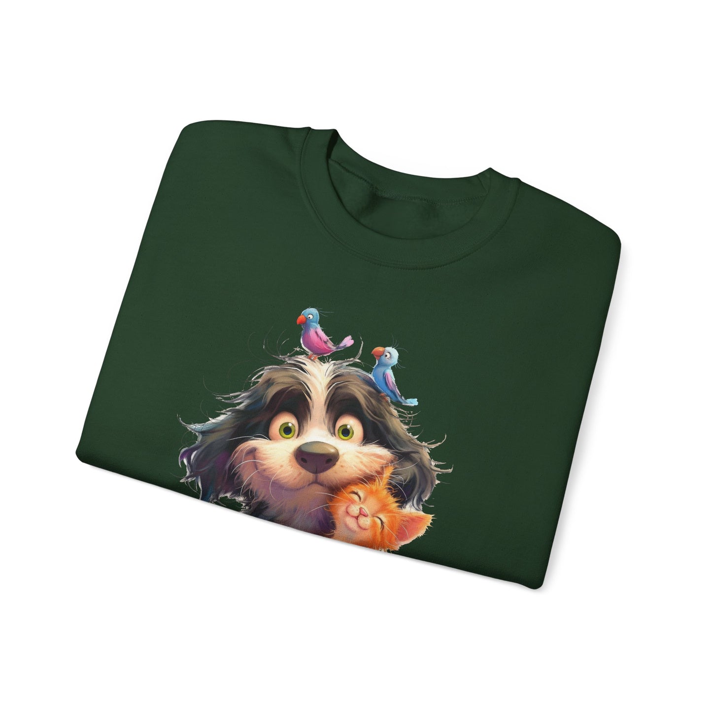 Cozy Pet Lovers Sweatshirt, Cute Animal Crewneck, Gift for Cat Dog Mom, Funny Pet Sweatshirt, Relaxed Fit Unisex Top