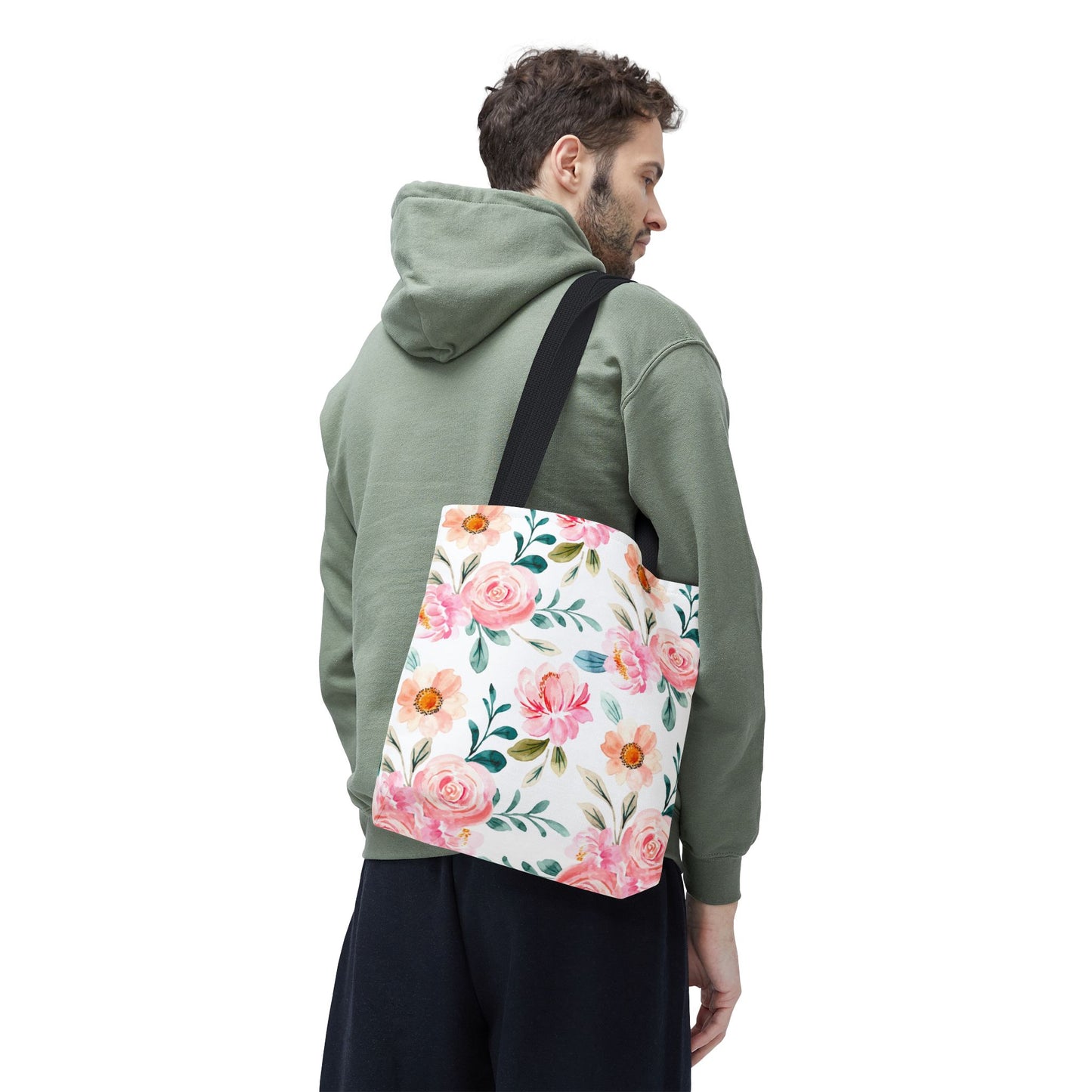 Floral Print Tote Bag, Stylish Shopping, Eco-Friendly Gift, Beach Bag, Floral Tote, Everyday Carryall