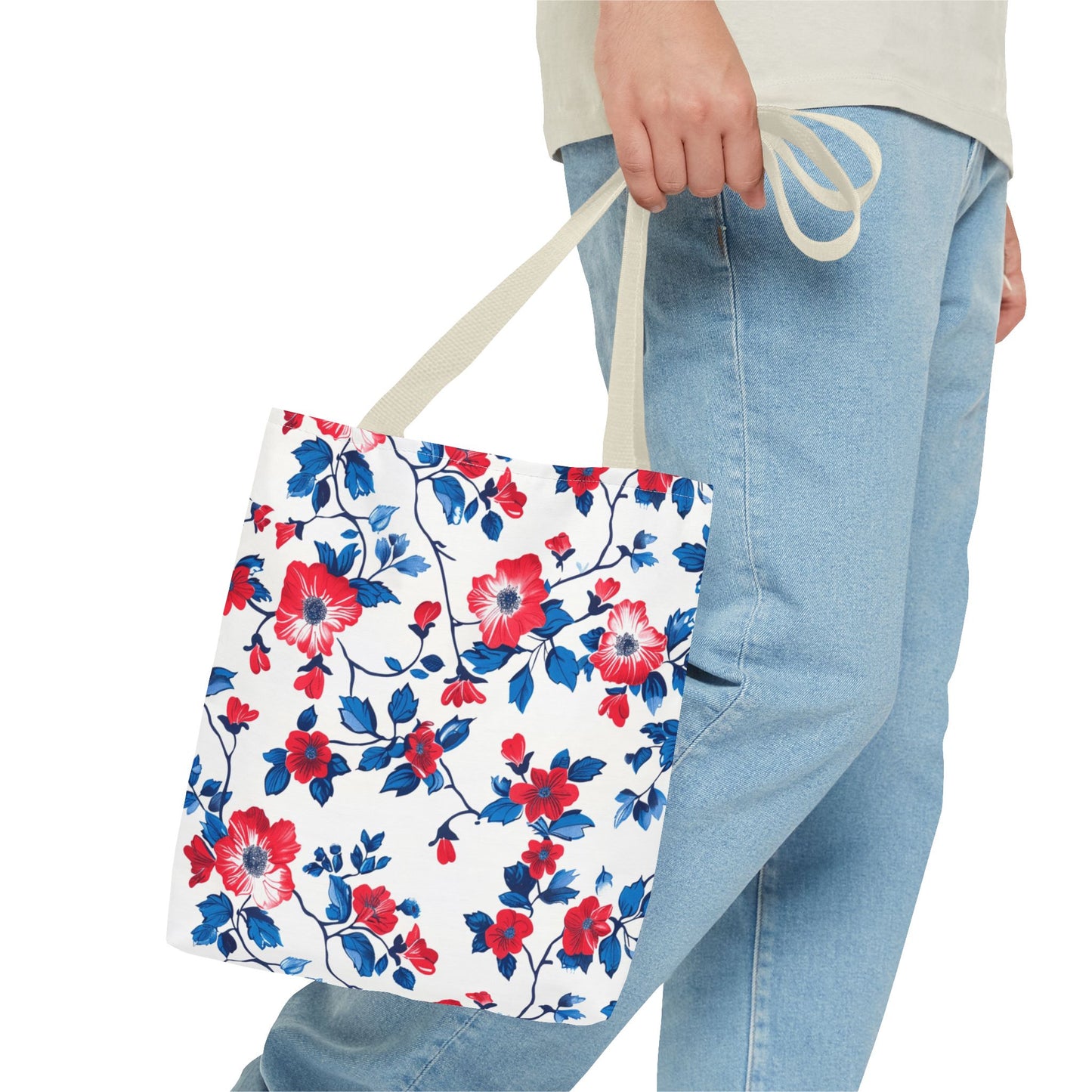 Floral Print Tote Bag, Perfect for Everyday Use, Shopping, Beach Days, Mother’s Day Gift, Eco-Friendly Carryall