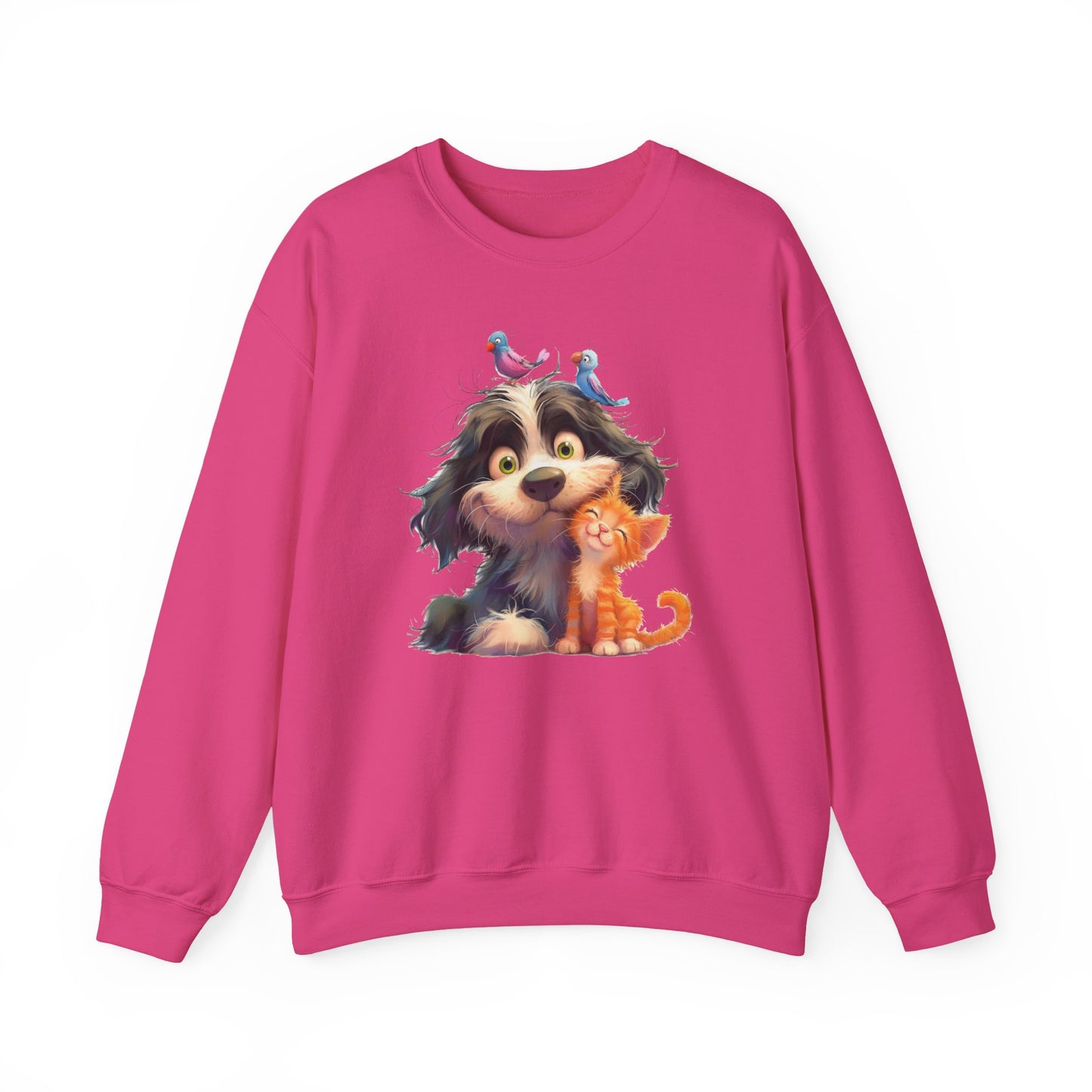 Cozy Pet Lovers Sweatshirt, Cute Animal Crewneck, Gift for Cat Dog Mom, Funny Pet Sweatshirt, Relaxed Fit Unisex Top