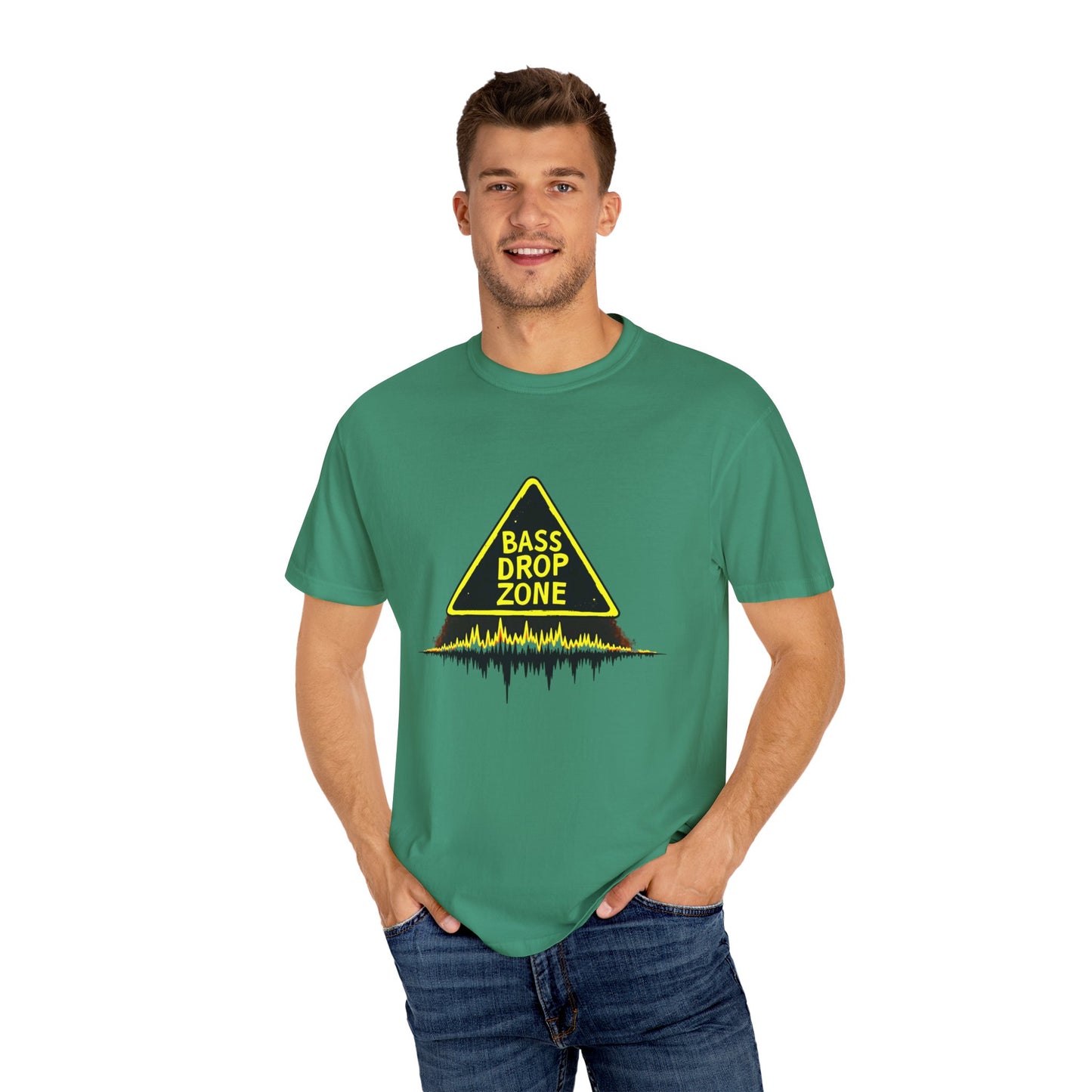 Bass Drop Zone Unisex T-Shirt, Music Lover Gift, Festival Apparel, Party Outfit, DJ Merchandise, Unique Graphic Tee