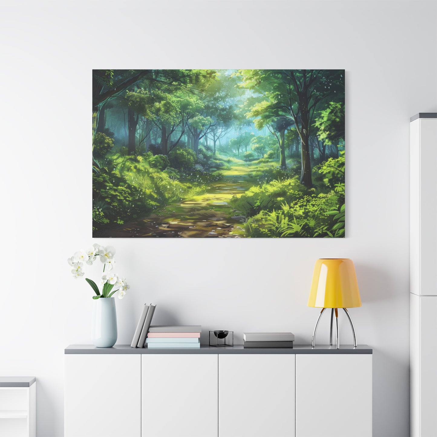 Serene Forest Canvas Print, Nature Wall Art, Home Decor, Gift for Nature Lovers, Eco-Friendly Artwork, Meditation Decoration