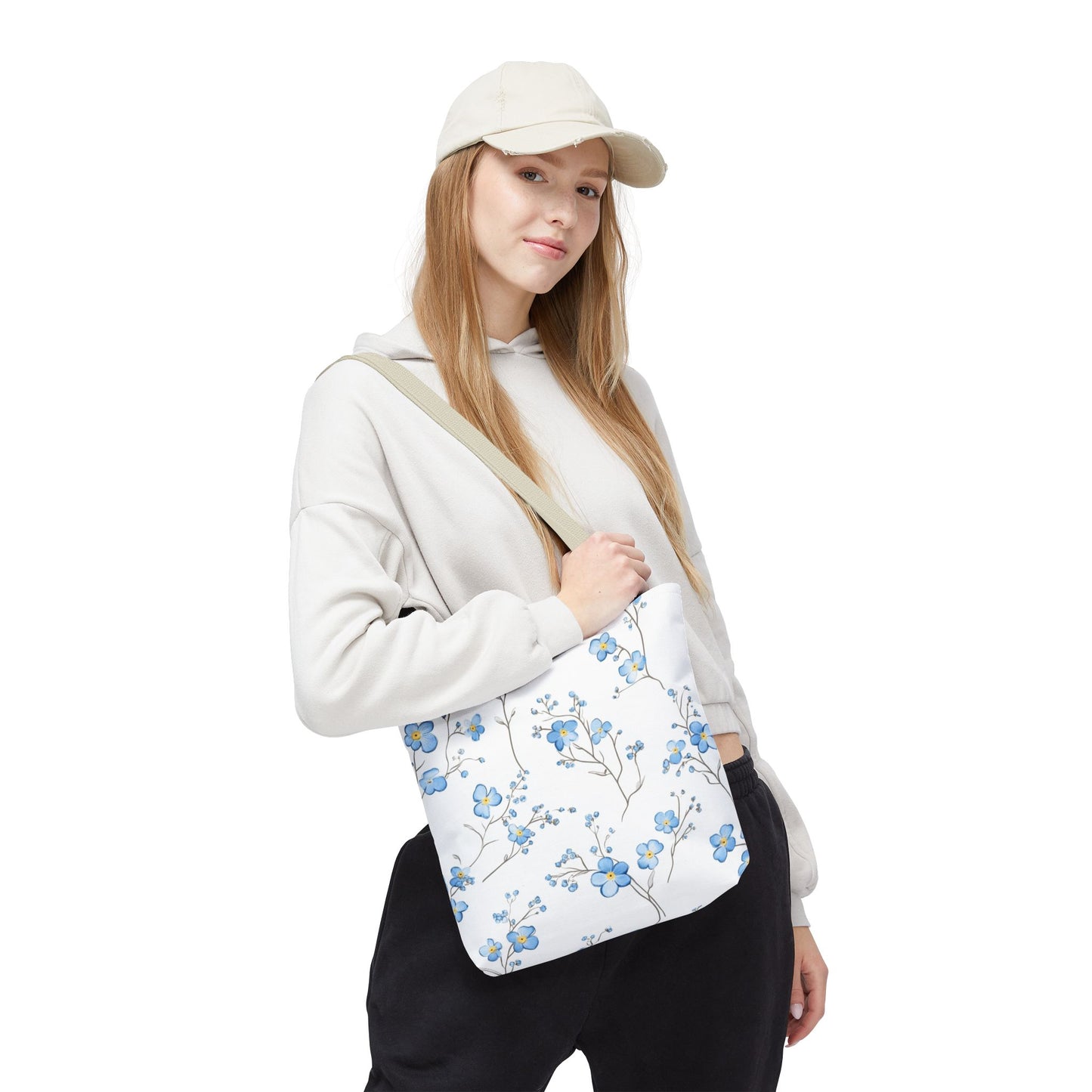 Floral Tote Bag, Stylish Shopping Bag, Eco-Friendly Tote, Spring Floral Design, Perfect for Everyday Use