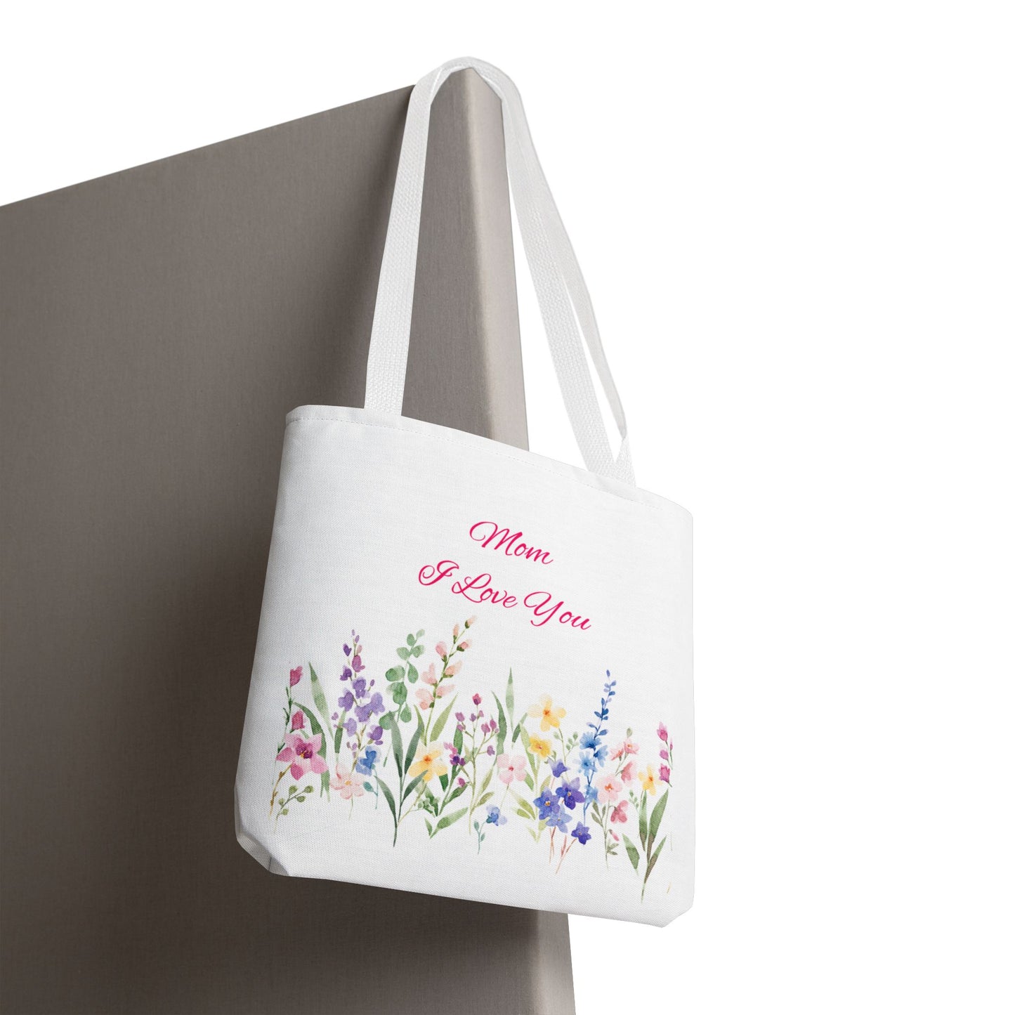 Floral Tote Bag for Moms, Mother's Day Gift, Reusable Shopping Bag, Elegant Floral Design, Eco-Friendly Mom Purse, Daily Use Bag