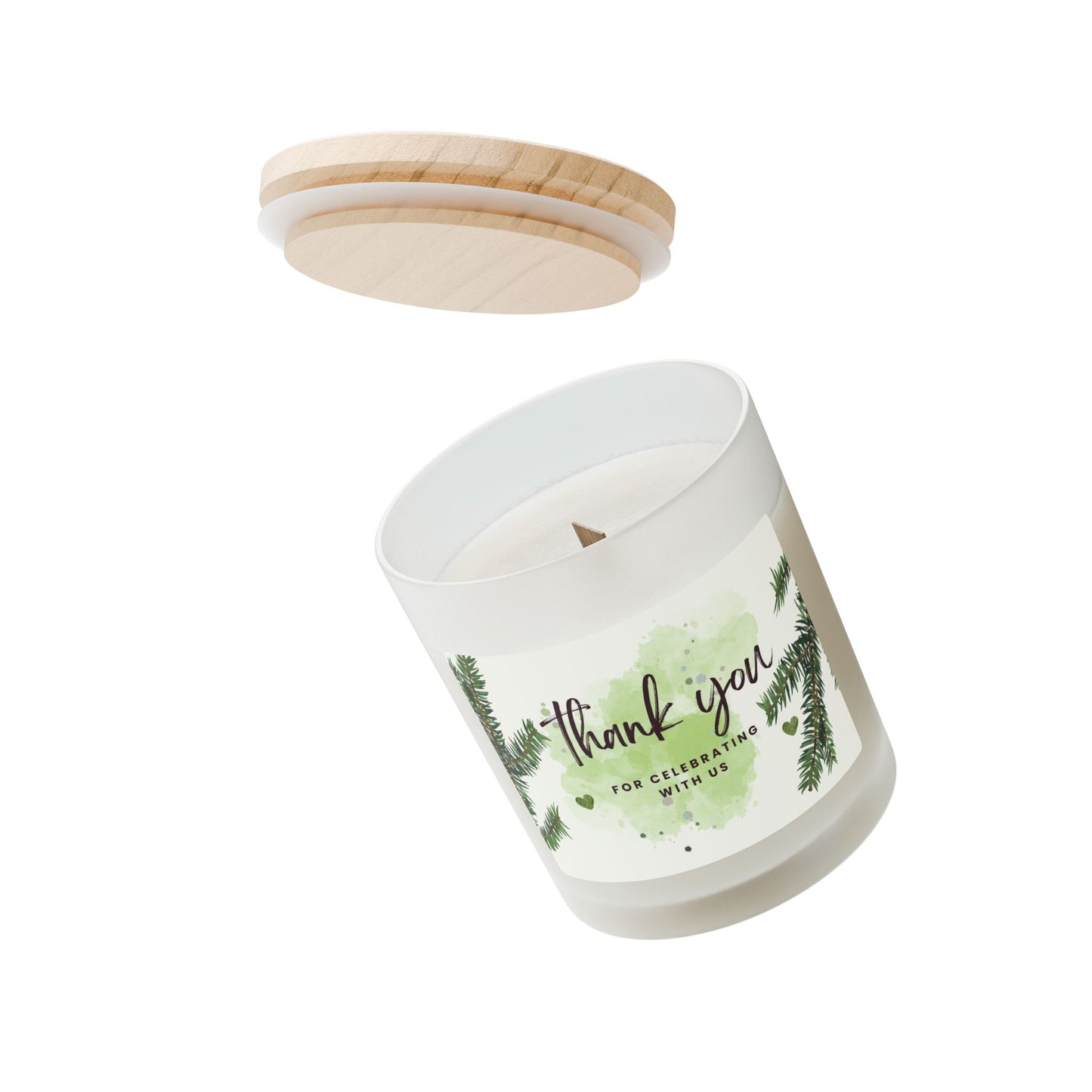Personalized Thank You Candle - Frosted Glass 11oz