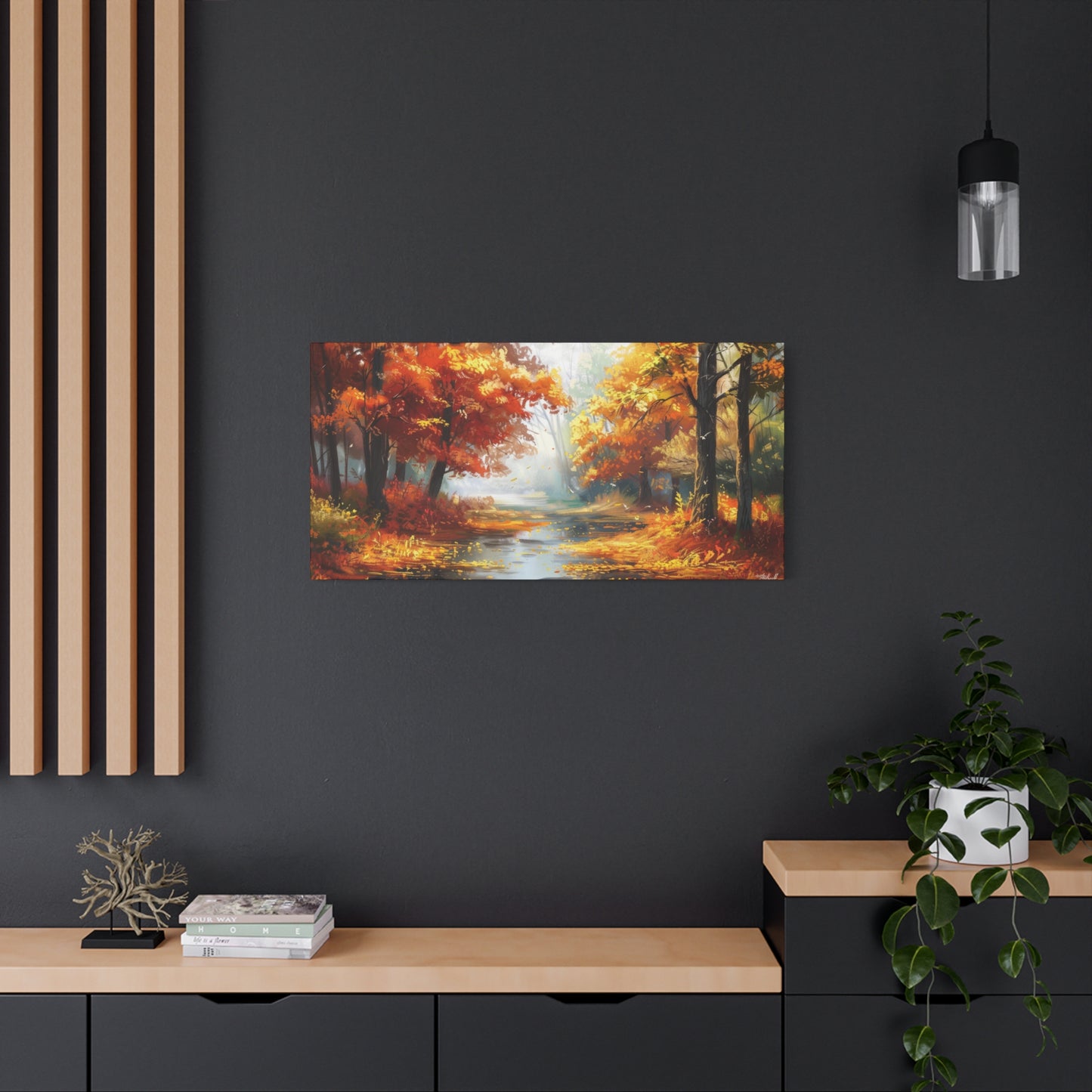 Autumn Serenity Canvas Art, Fall Decor, Nature Wall Art, Seasonal Home Decoration, Cozy Living Room Art