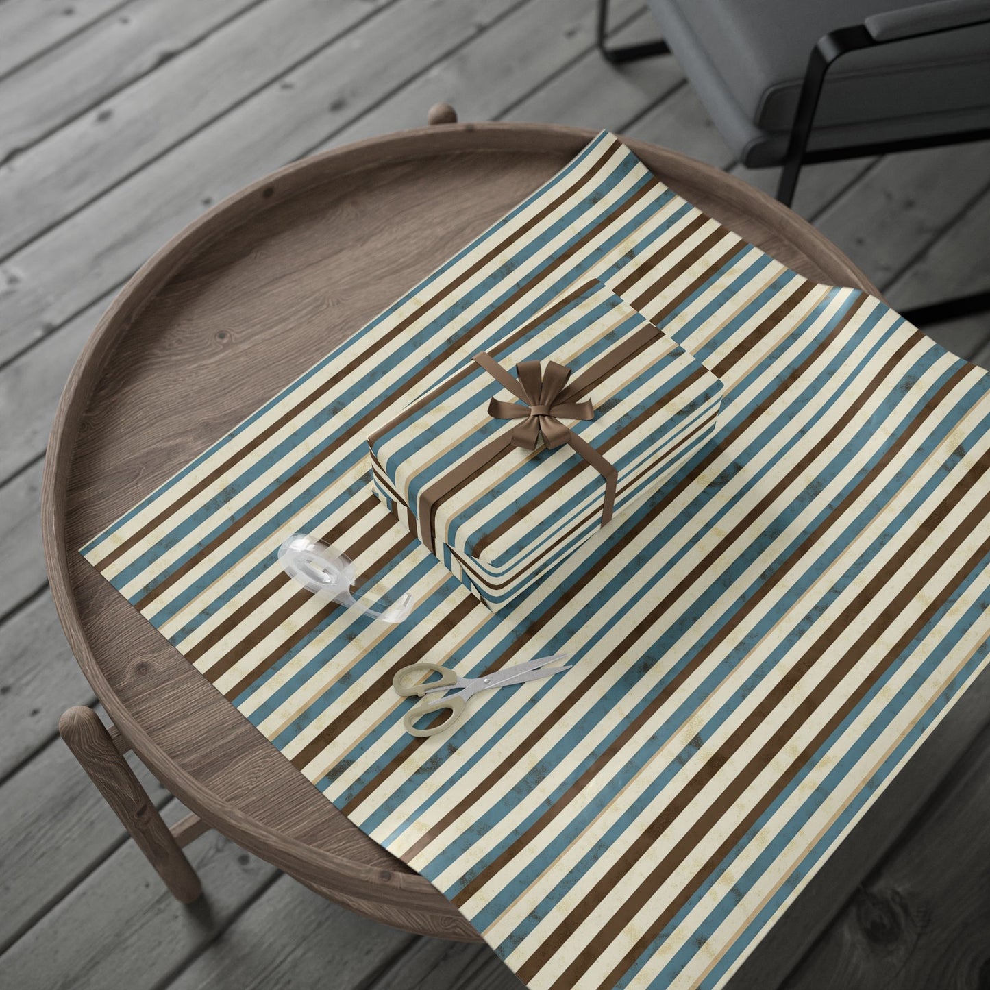 Elegant Striped Wrapping Paper, Gift Wrap for Birthdays, Holidays, Special Occasions, Eco-Friendly Gift Packaging