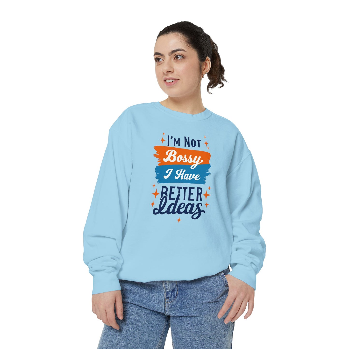 Bossy Ideas Unisex Sweatshirt - Cozy Gift for Friends, Funny Casual Wear, Unique Birthday Present, Relaxed Fit, Cool Motivational Apparel