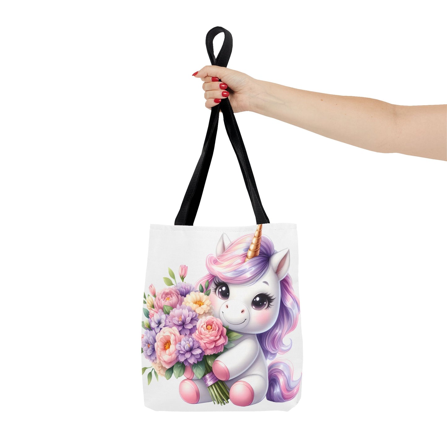 Cute Unicorn Tote Bag, Flower Girl Gift, Kids Birthday Party, Magical Purse for Women, Eco-Friendly Shopping Bag