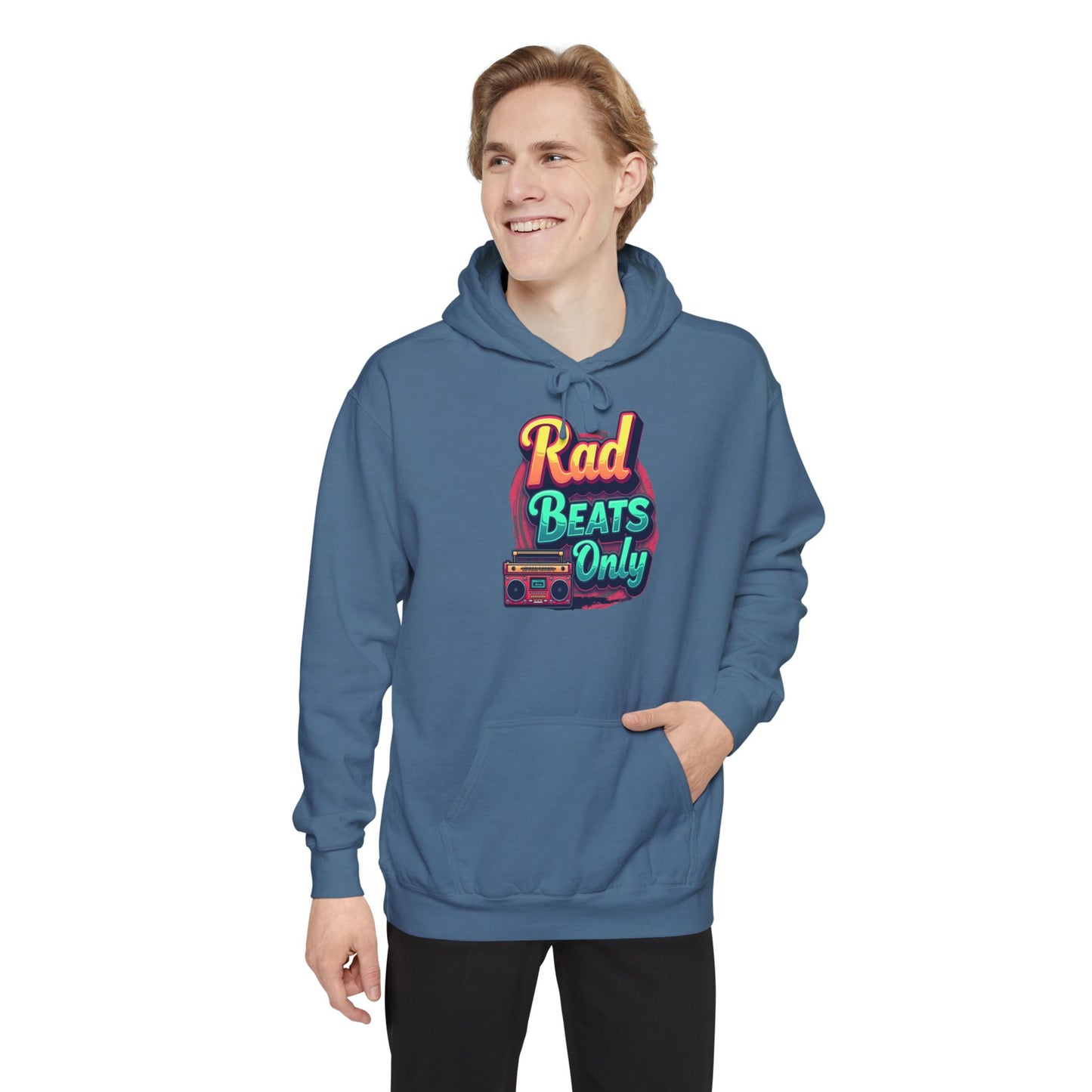 Rad Beats Unisex Hoodie, Music Lover Gift, Fun Retro Apparel, Unique Streetwear, Perfect for Casual Outfits