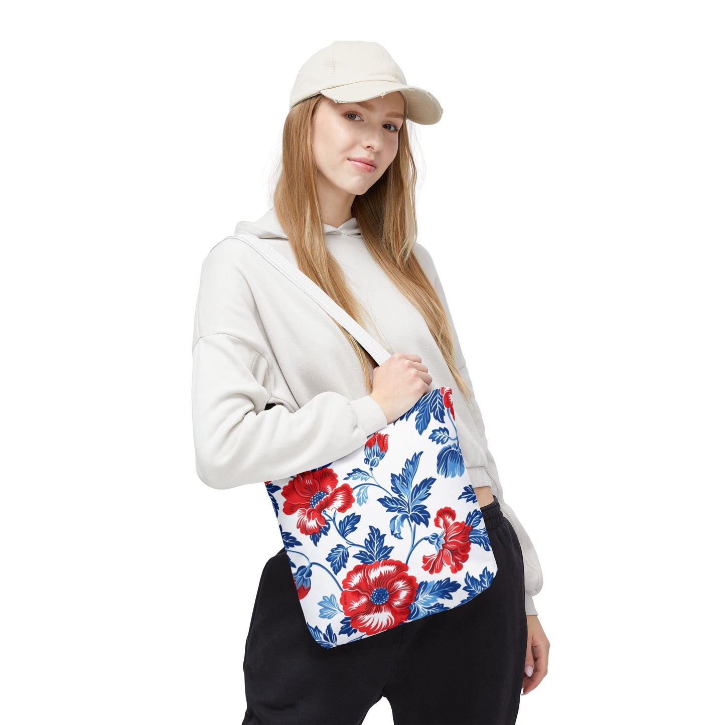Floral Print Tote Bag for Everyday Use, Stylish Shopper, Reusable Grocery Bag, Gift for Her, Beach or Travel Accessory