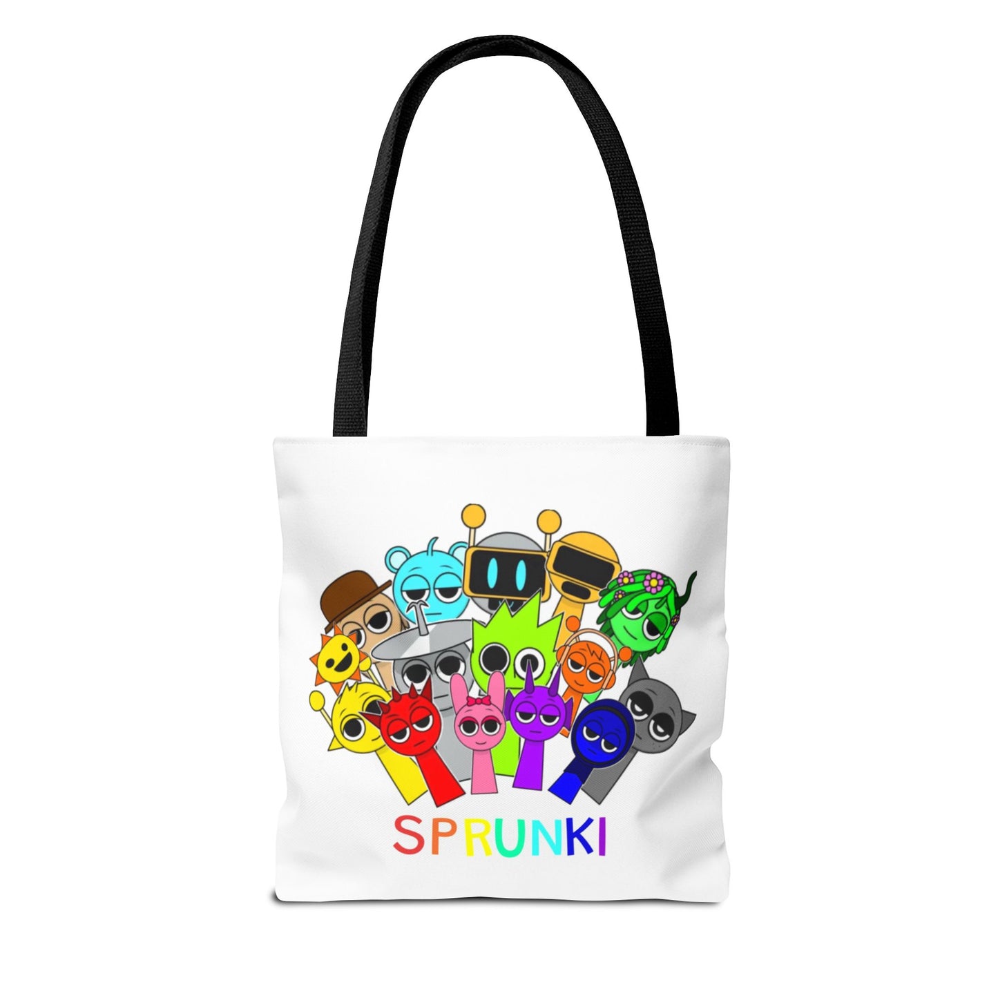 Fun Character Tote Bag – Sprunki Design, Cute Shopping Bag, Colorful Art Tote, Gift for Kids, Cartoon Lovers