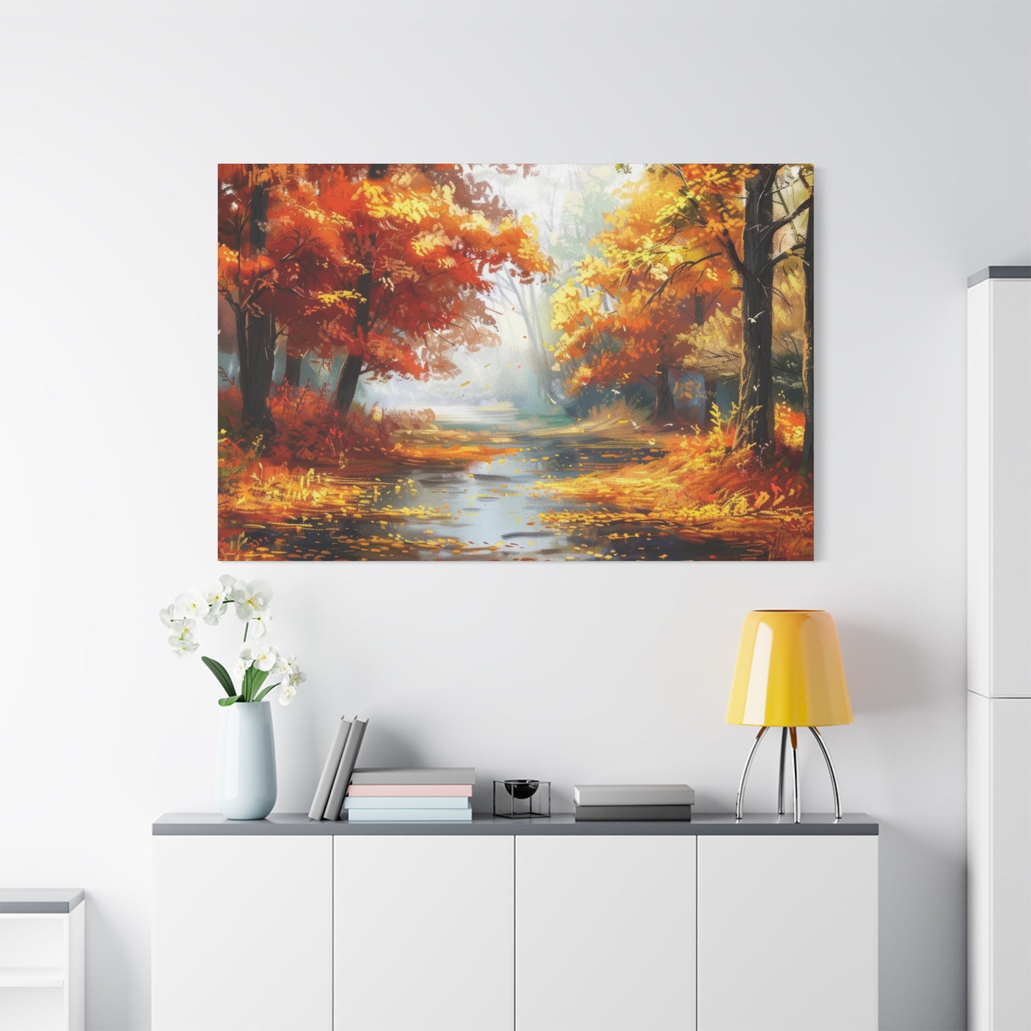 Autumn Serenity Canvas Art, Fall Decor, Nature Wall Art, Seasonal Home Decoration, Cozy Living Room Art