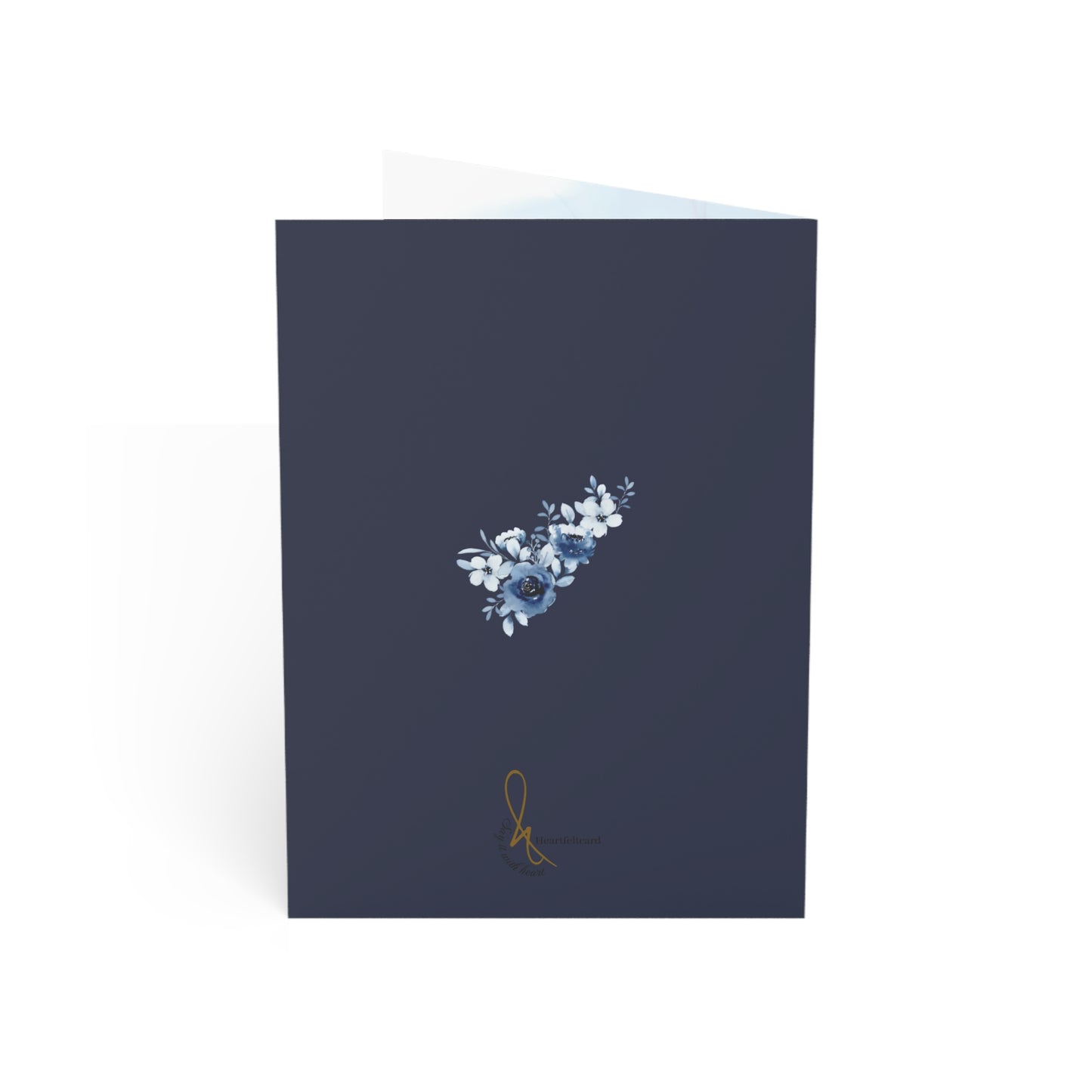 Floral Thank You Cards - Teacher Appreciation, Greeting Card Set, Blue Flower Stationery, Birthday, Wedding, Office Supplies