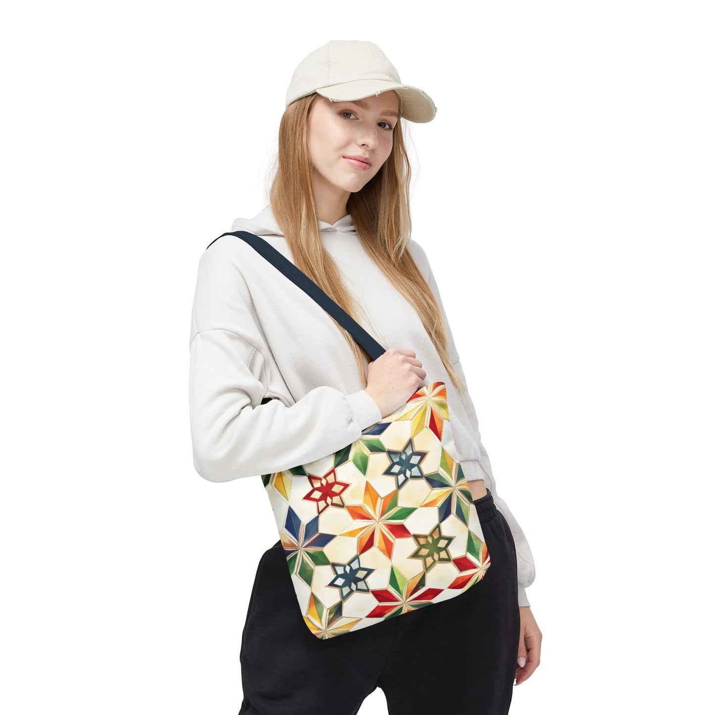 Colorful Geometric Tote Bag - Versatile Shopping Bag, Beach Tote, Gym Bag, Eco-Friendly Gift, Travel Companion