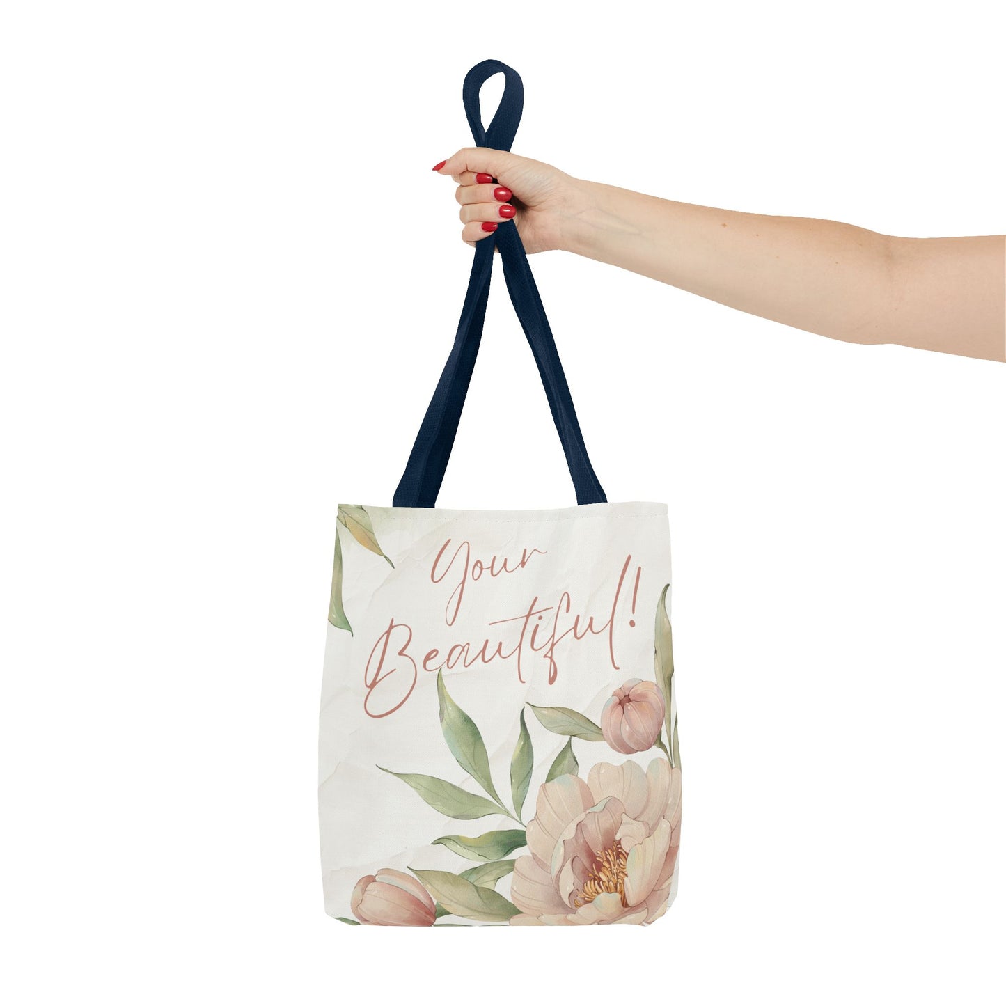 Your Beautiful Floral Tote Bag, Inspirational Tote, Eco-Friendly Tote, Gift for Mom, Fashionable Grocery Bag