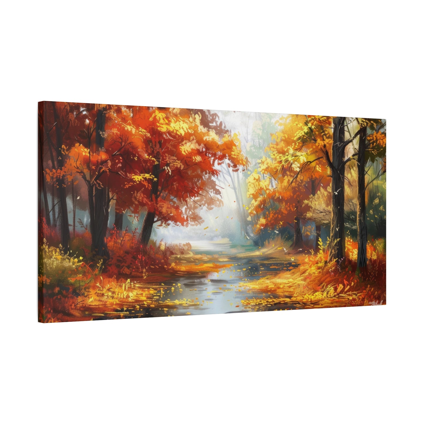 Autumn Serenity Canvas Art, Fall Decor, Nature Wall Art, Seasonal Home Decoration, Cozy Living Room Art