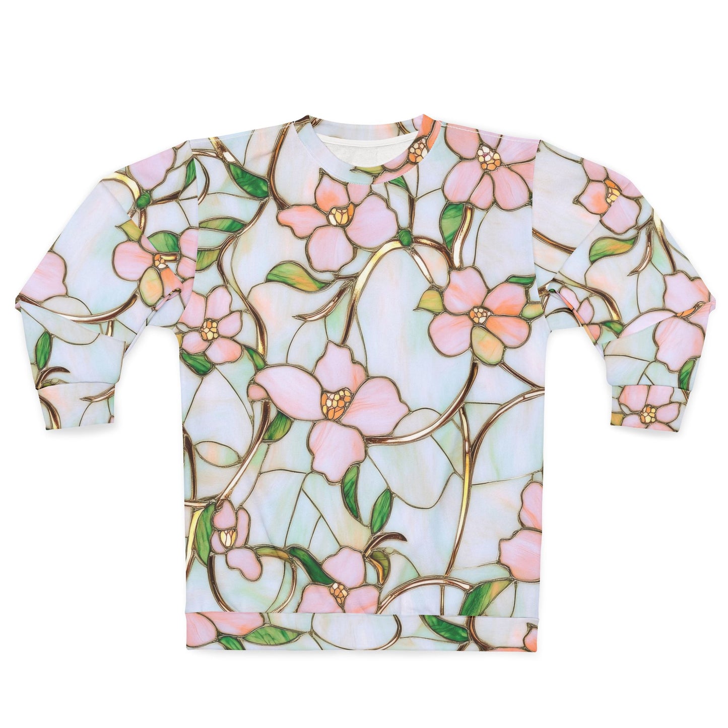 Stylish Floral Unisex Sweatshirt, Cozy Spring Fashion, Gift for Her, Perfect for Everyday Wear, Floral AOP Design