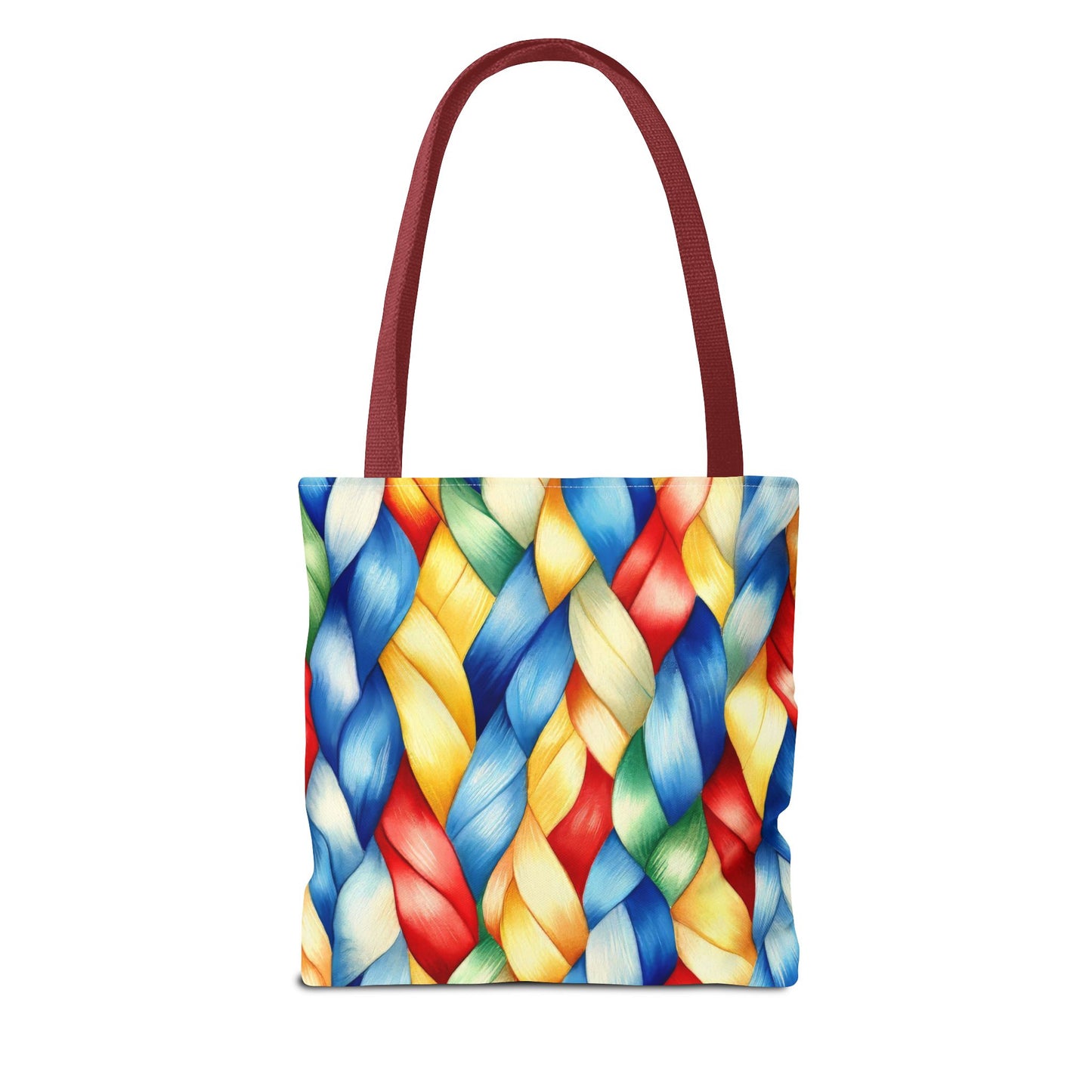 Colorful Woven Tote Bag - Vibrant Art Print, Eco-Friendly Carry-All, Shopping Bag, Beach Bag, Gift for Friends