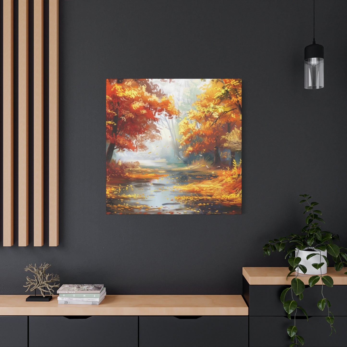 Autumn Serenity Canvas Print, Fall Decor, Home Wall Art, Nature Artwork, Gift for Nature Lovers, Cozy Decorating