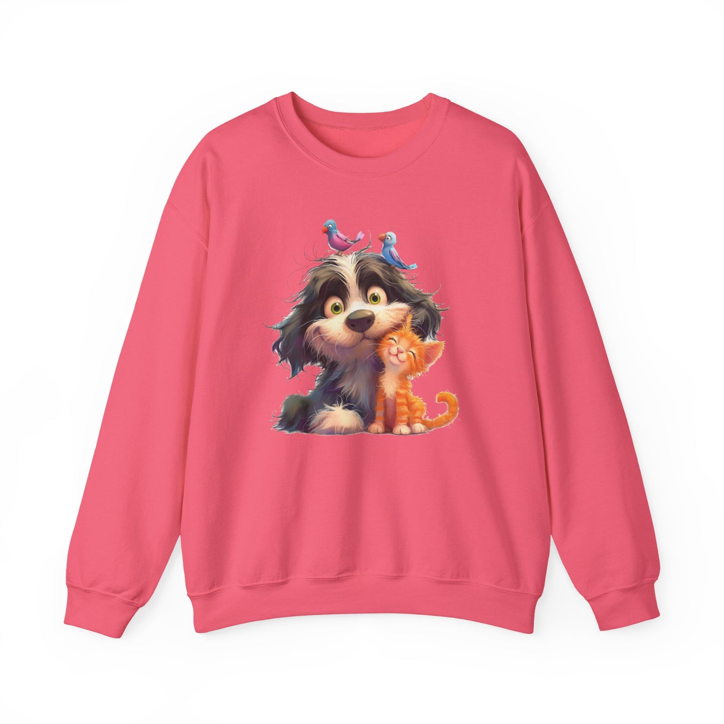 Cozy Pet Lovers Sweatshirt, Cute Animal Crewneck, Gift for Cat Dog Mom, Funny Pet Sweatshirt, Relaxed Fit Unisex Top