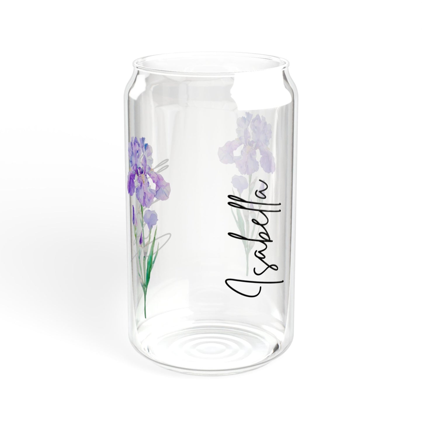Floral Sipper Glass, Personalized Drinkware, Reusable Straw, Eco-Friendly Mug, Gift for Her, Home Decor, Summer Hydration