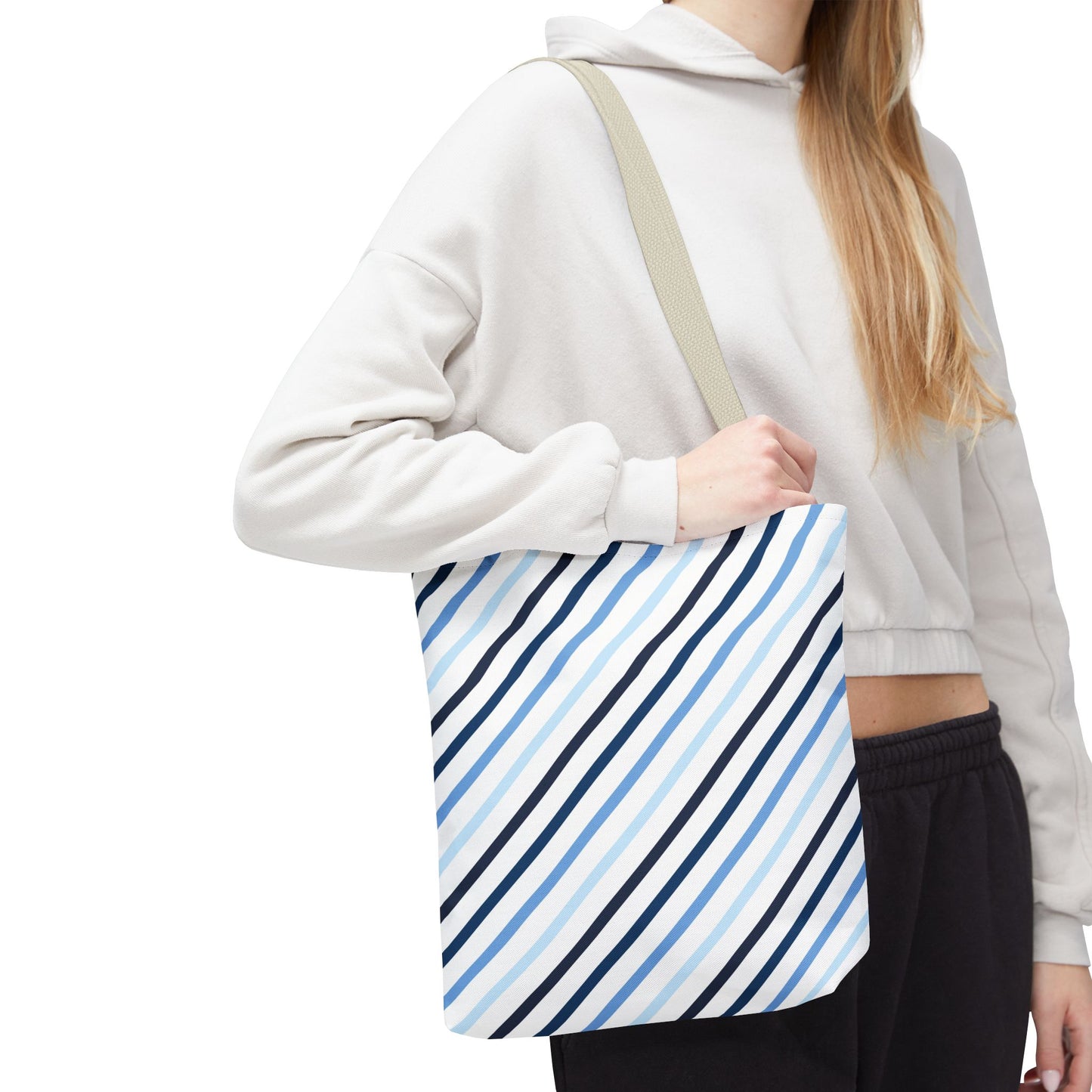Stylish Striped Tote Bag, Everyday Carryall, Reusable Shopping Bag, Eco-Friendly Gift, Chic Fashion Accessory