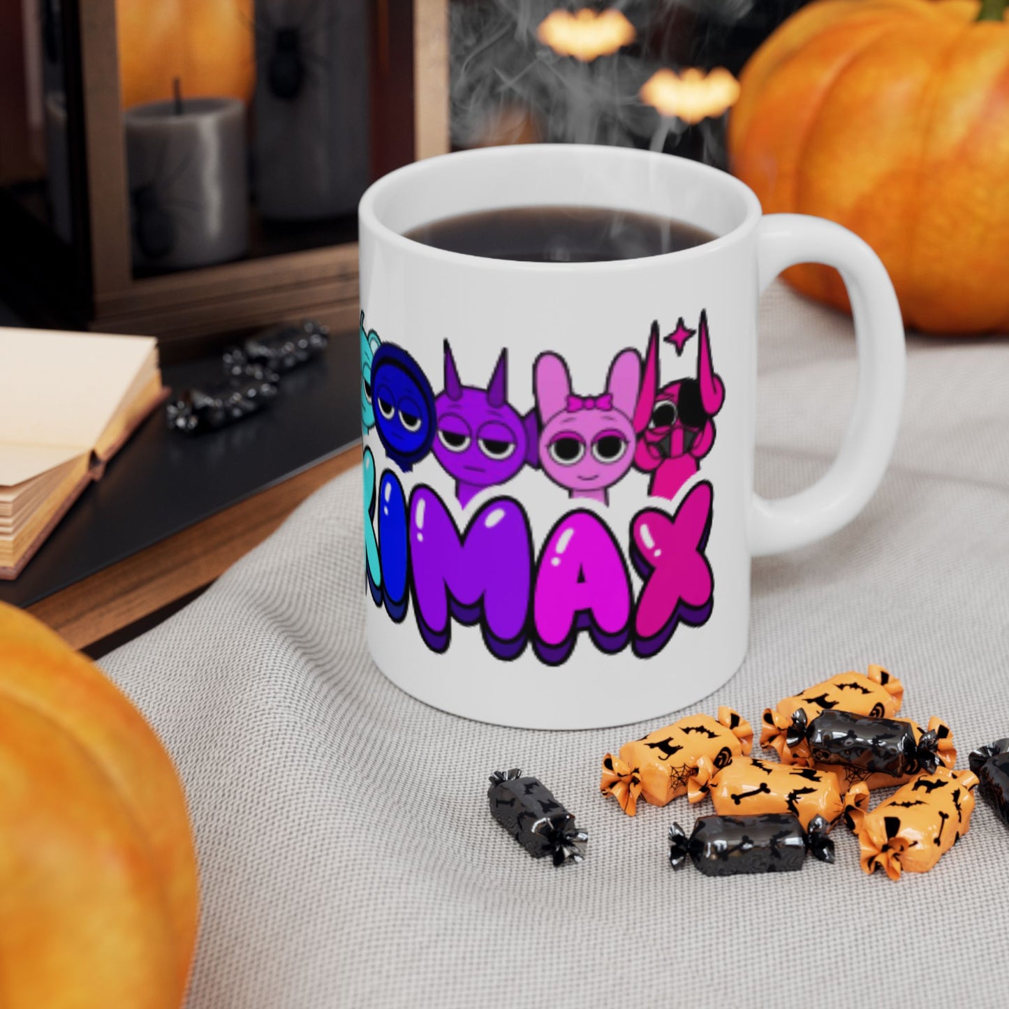 Fun Colorful Sprunki Ceramic Coffee Mug - Perfect Gift for Kids and Gamers