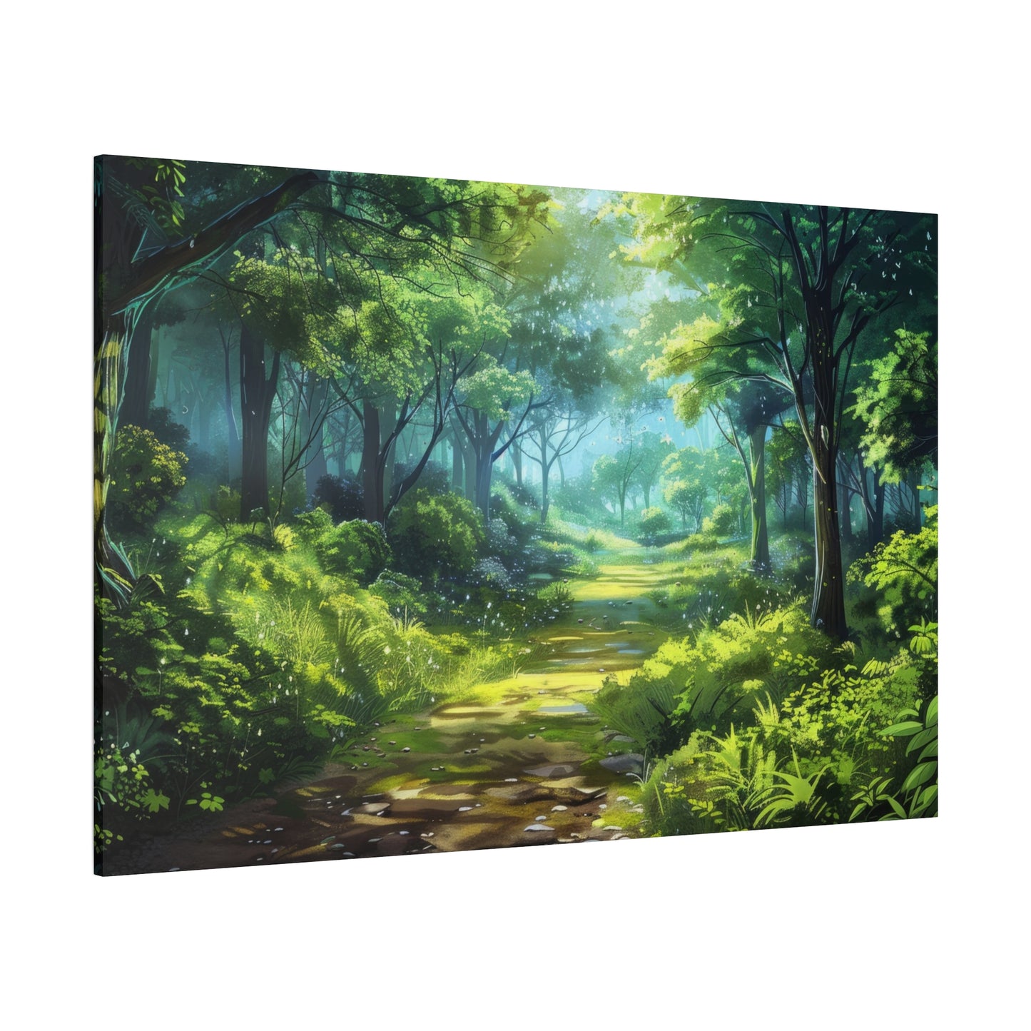 Serene Forest Canvas Print, Nature Wall Art, Home Decor, Gift for Nature Lovers, Eco-Friendly Artwork, Meditation Decoration