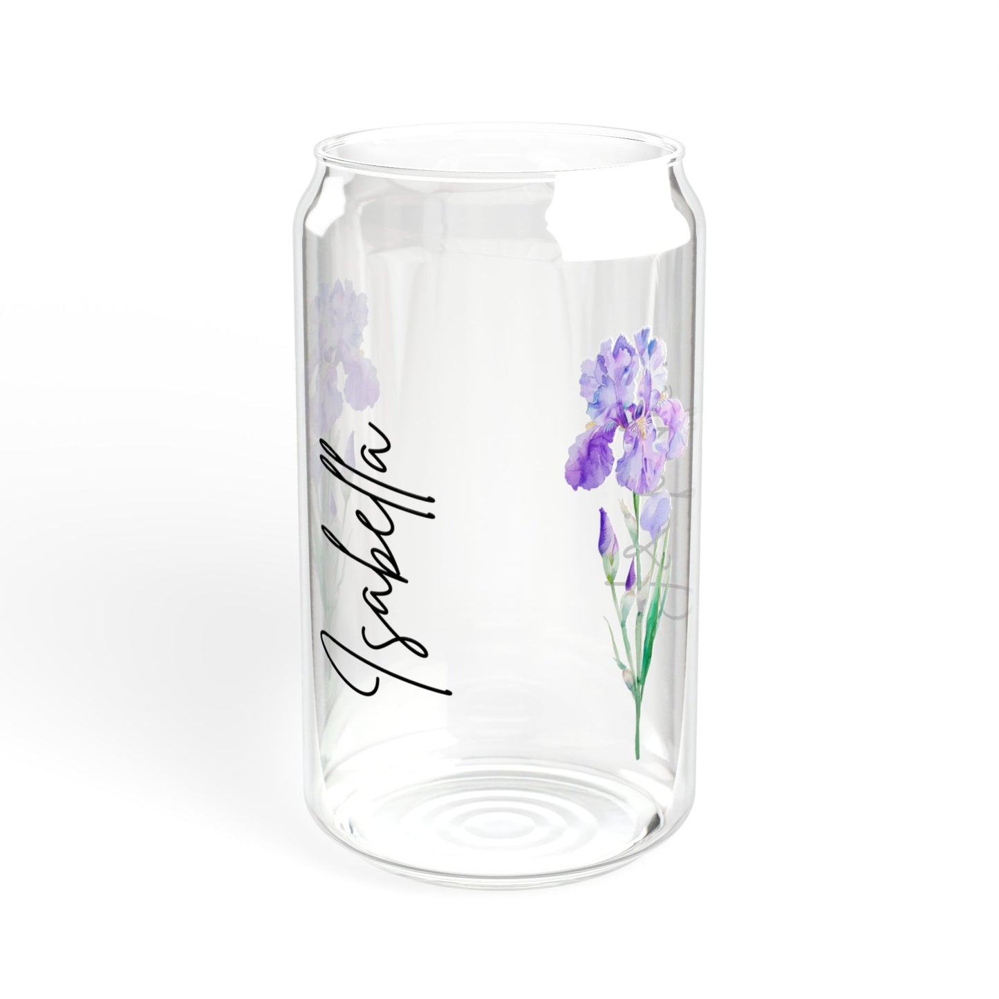 Floral Sipper Glass, Personalized Drinkware, Reusable Straw, Eco-Friendly Mug, Gift for Her, Home Decor, Summer Hydration