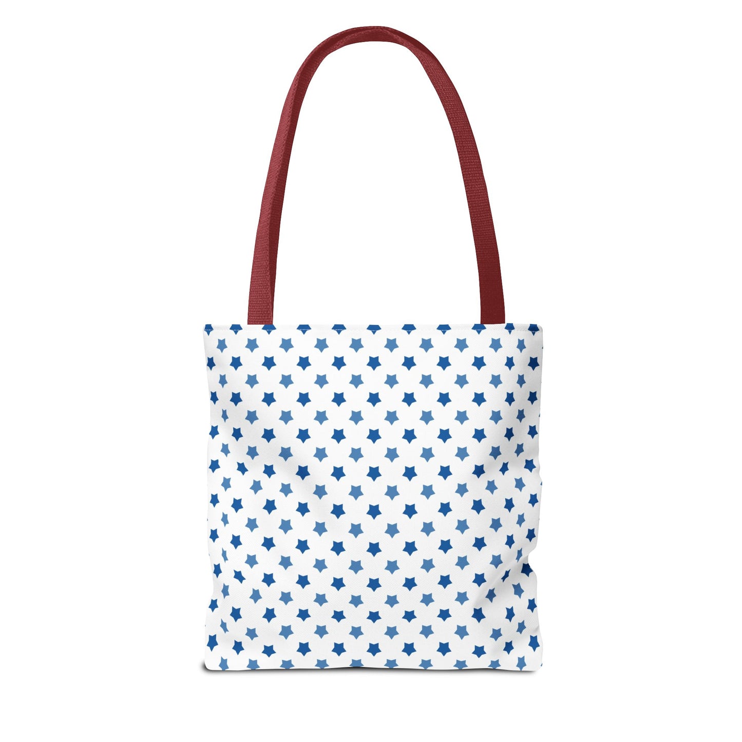Blue Star Pattern Tote Bag, Stylish Reusable Tote, Shopping Bag, Beach Bag, Gift for Her, Eco-Friendly Accessories