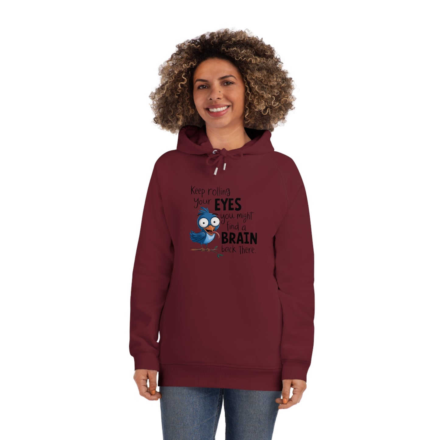 Funny Owl Hooded Sweatshirt, Keep Rolling Your Eyes Hoodie, Cute Animal Hoodie, Gift for Bird Lovers, Cozy Humor Clothing