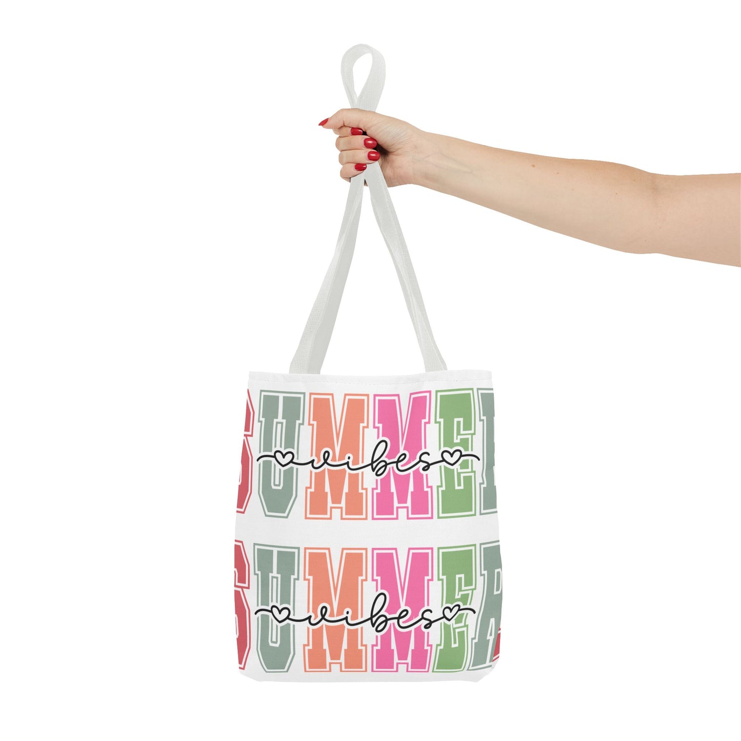 Colorful Summer Vibes Tote Bag, Beach Bag, Shopping Tote, Eco-Friendly Carryall, Vacation Essentials