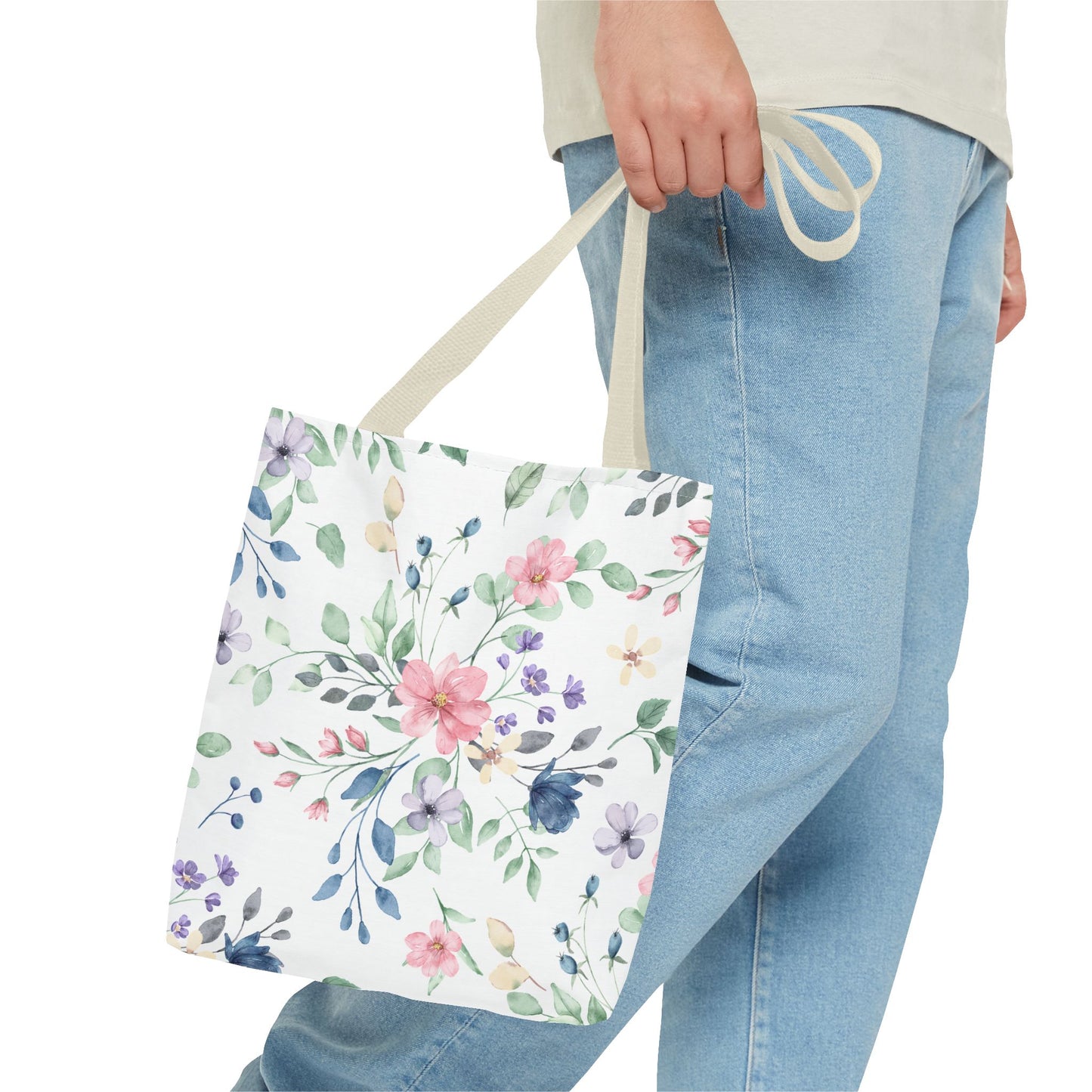 Floral Tote Bag | Stylish Carry-All for Everyday Use, Eco-Friendly Shopping, Beach Days, Spring Picnics, Gift for Moms