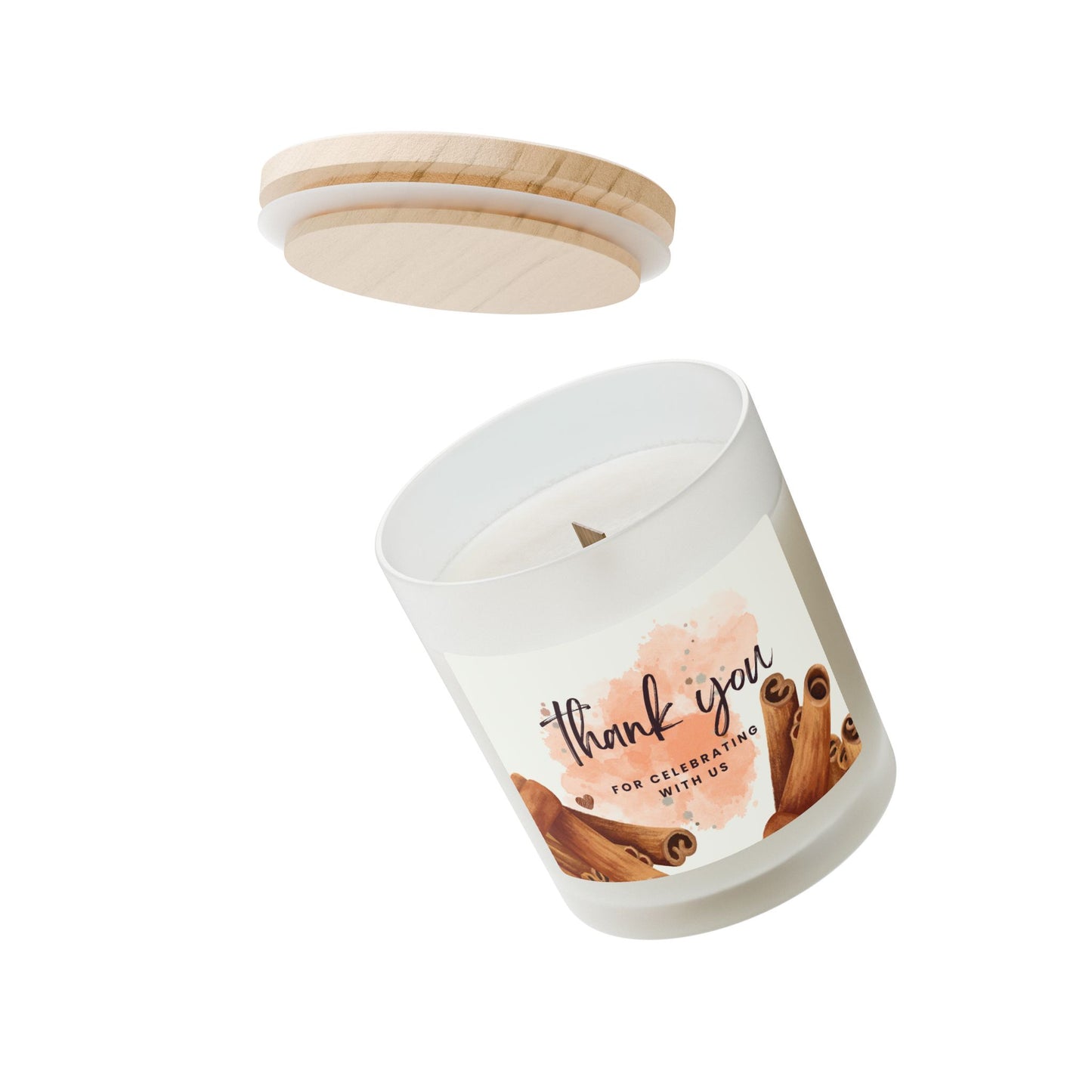 Personalized Thank You Candle - Frosted Glass 11oz