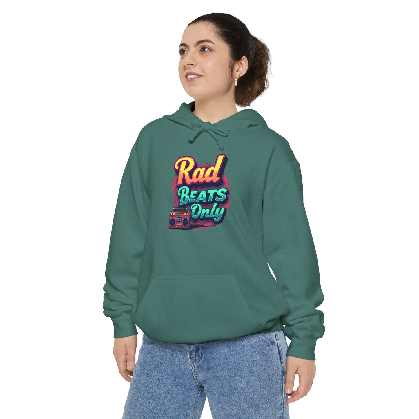Rad Beats Unisex Hoodie, Music Lover Gift, Fun Retro Apparel, Unique Streetwear, Perfect for Casual Outfits