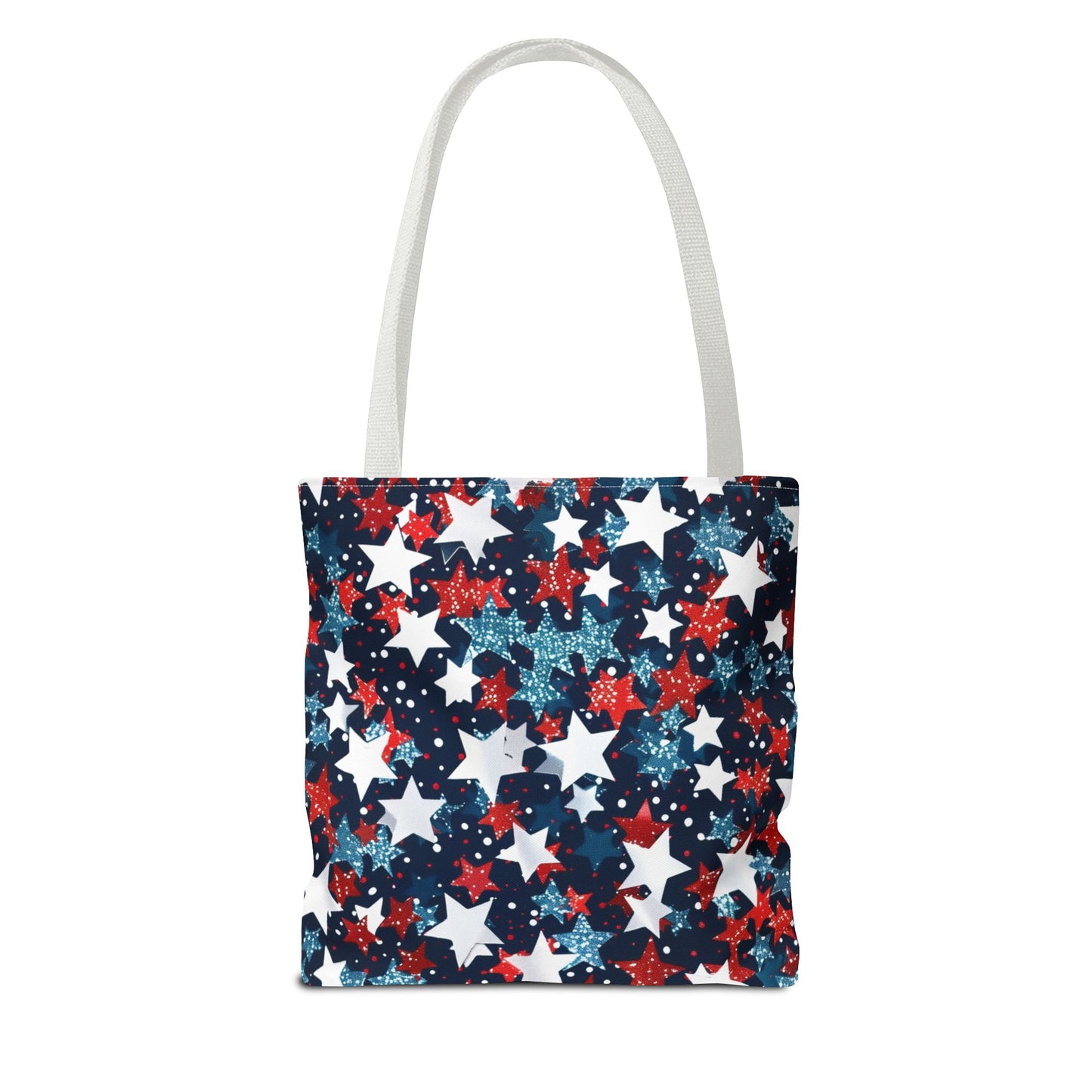 Patriotic Stars Tote Bag, Stylish Grocery Bag, Beach Tote, Gift for Her, USA Flag, Summer Accessory