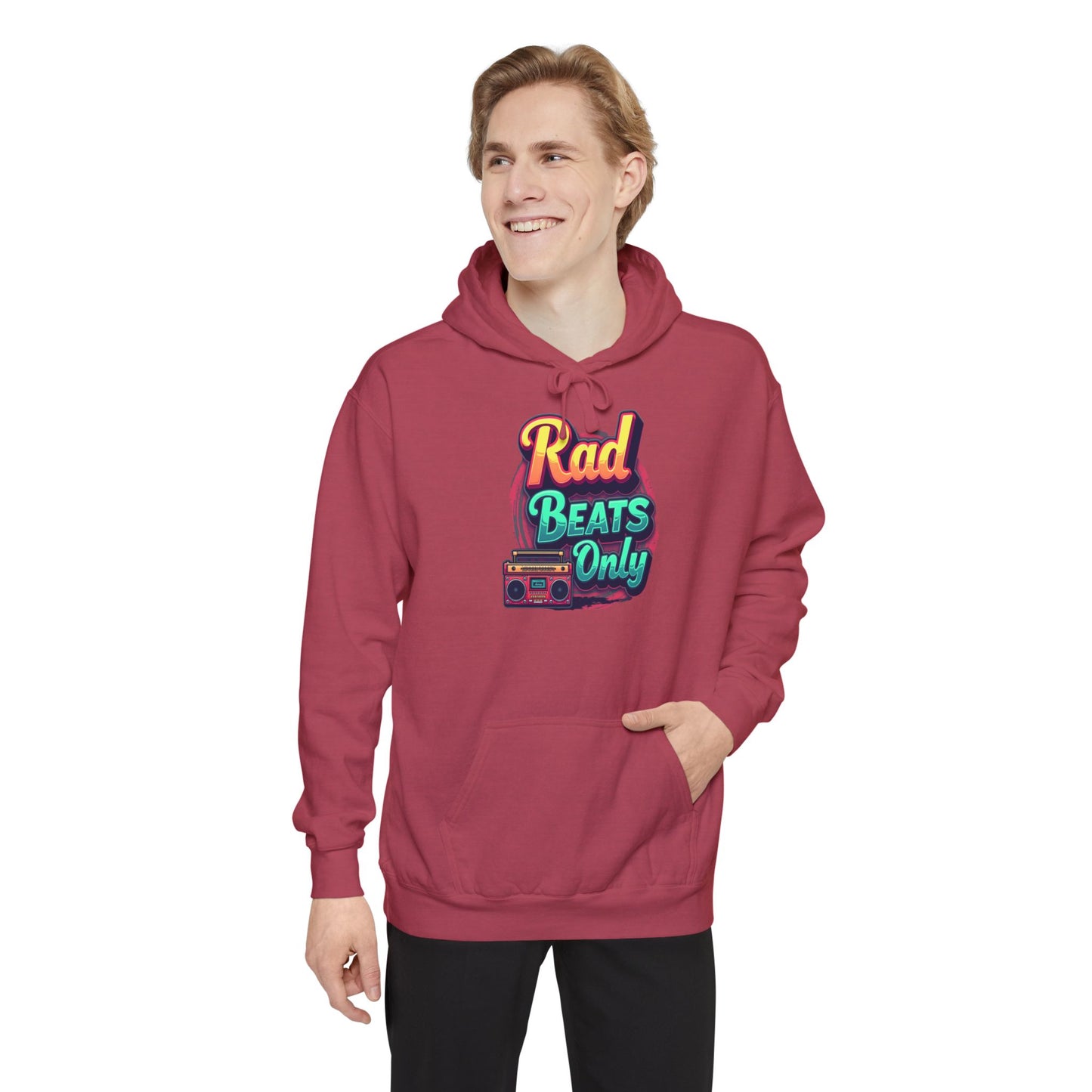 Rad Beats Unisex Hoodie, Music Lover Gift, Fun Retro Apparel, Unique Streetwear, Perfect for Casual Outfits